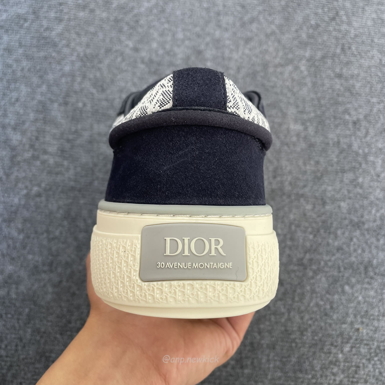 Dior B33 Sneaker Navy Blue Oblique Jacquard 3sn303zwn H559 (8) - newkick.app