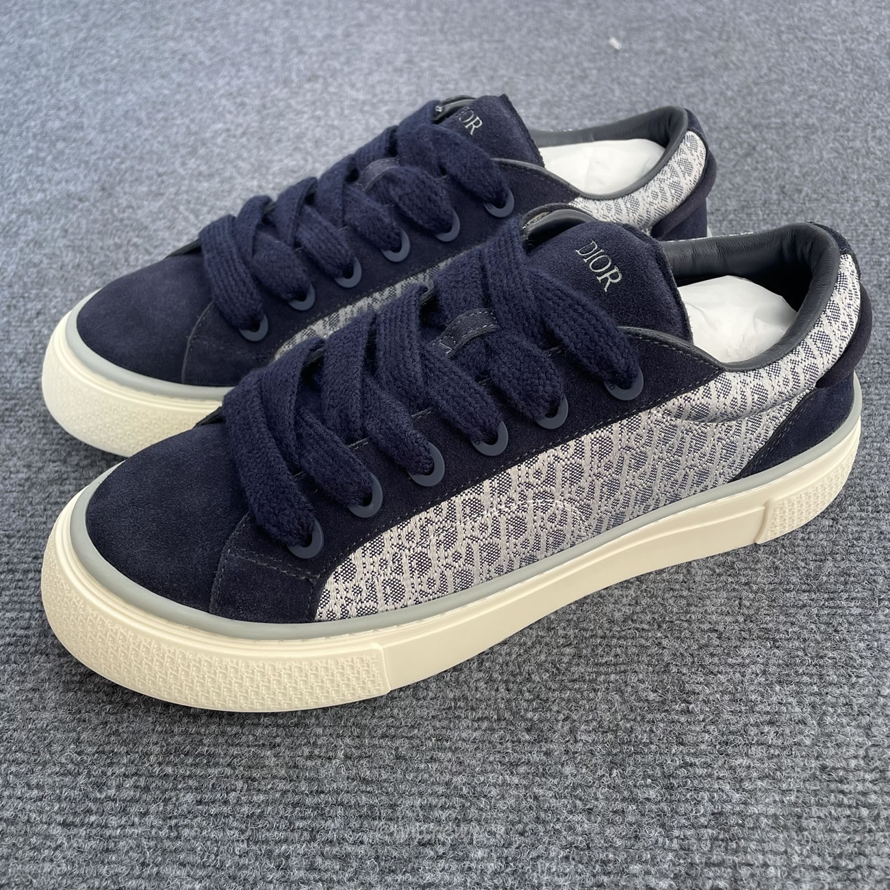 Dior B33 Sneaker Navy Blue Oblique Jacquard 3sn303zwn H559 (9) - newkick.app