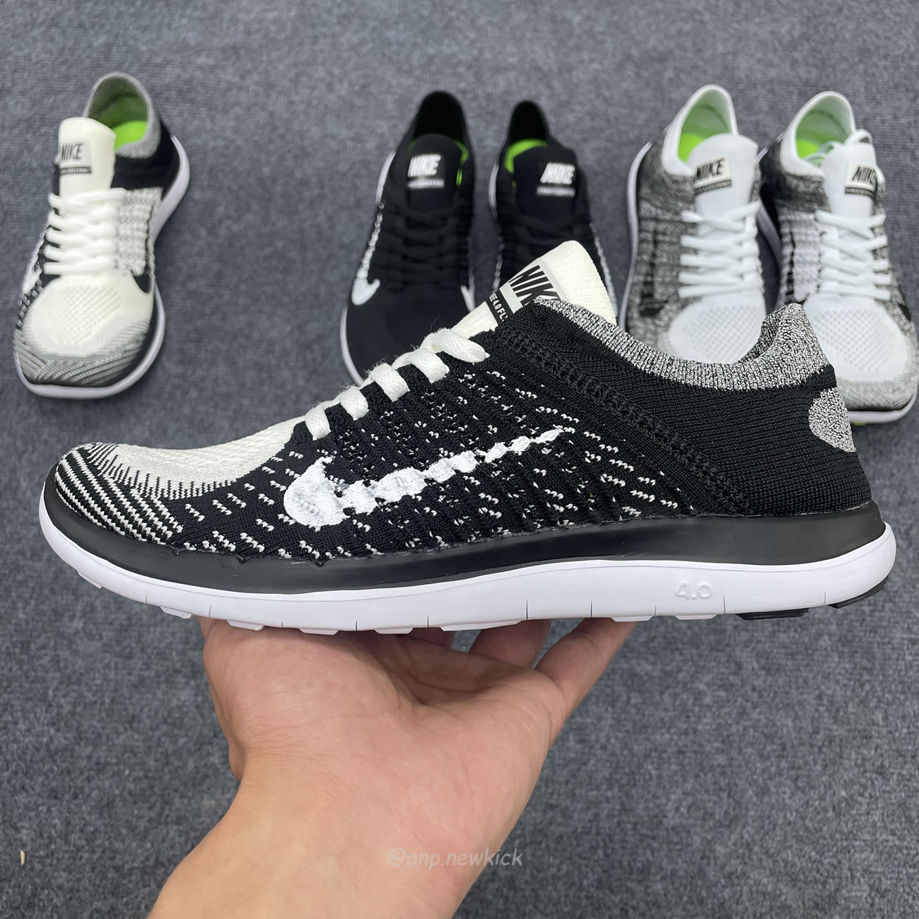 Nike Free 4.0 Flyknit White Black 631050 100 (10) - newkick.app