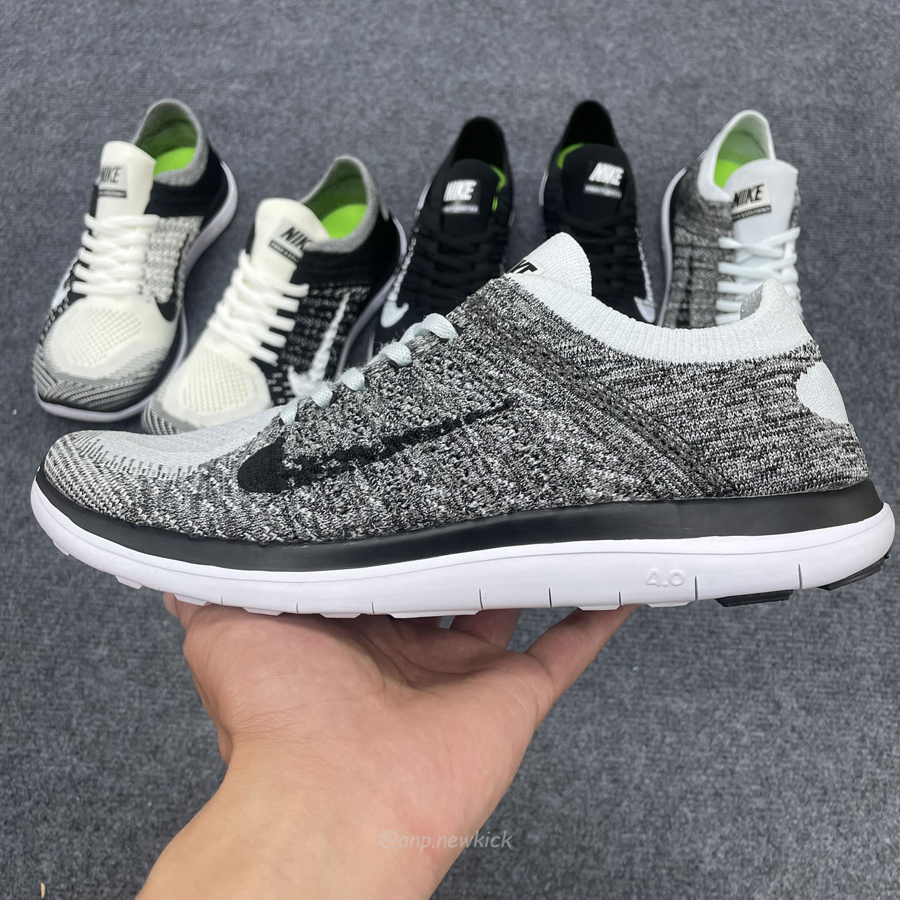 Nike Free 4.0 Flyknit White Black 631050 100 (9) - newkick.app