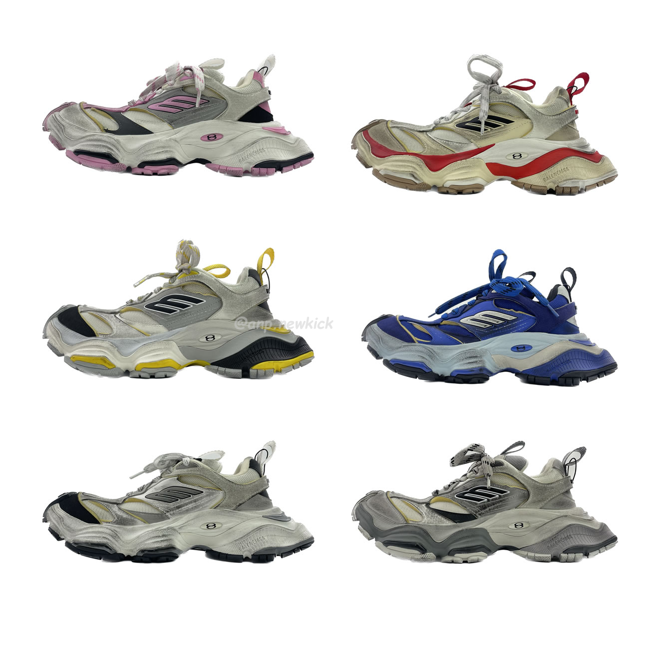 Balenciaga Cargo Sneaker Grey Black Yellow White Gery Pink Yellow Blue Red (womens) 784341 W2mv6 0328 (1) - newkick.app