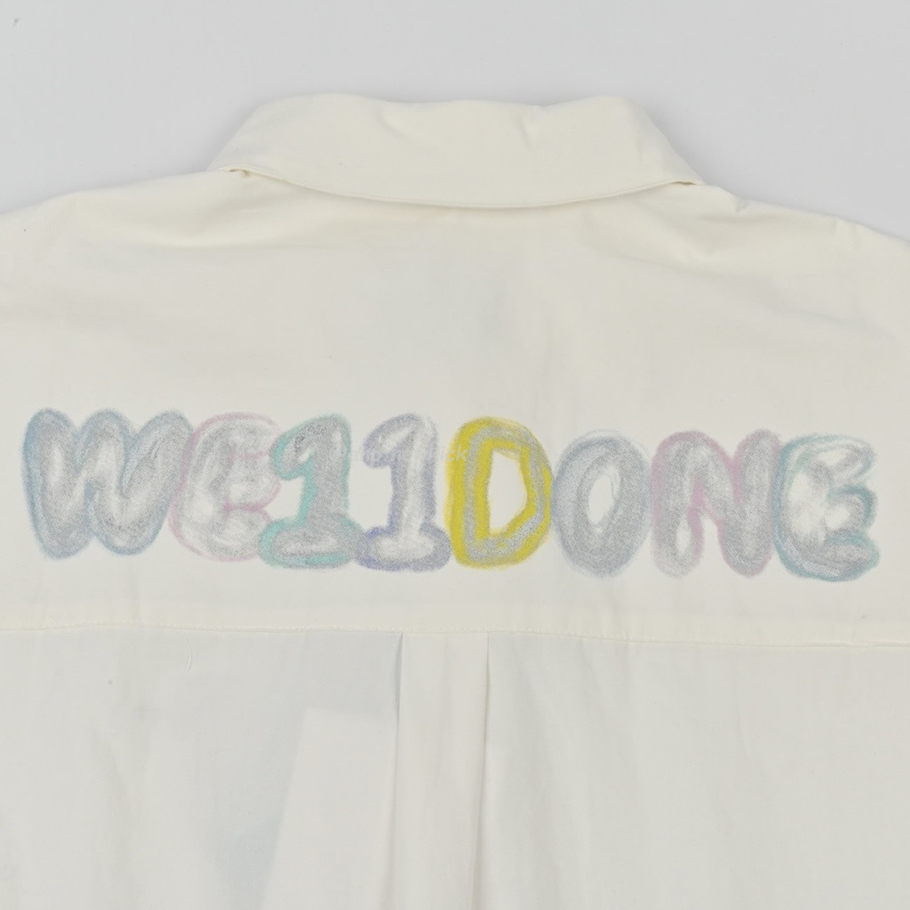 We11done 24ss Back Colored Graffiti Letter Printed Long Sleeved Shirt 912190036 S L (8) - newkick.app