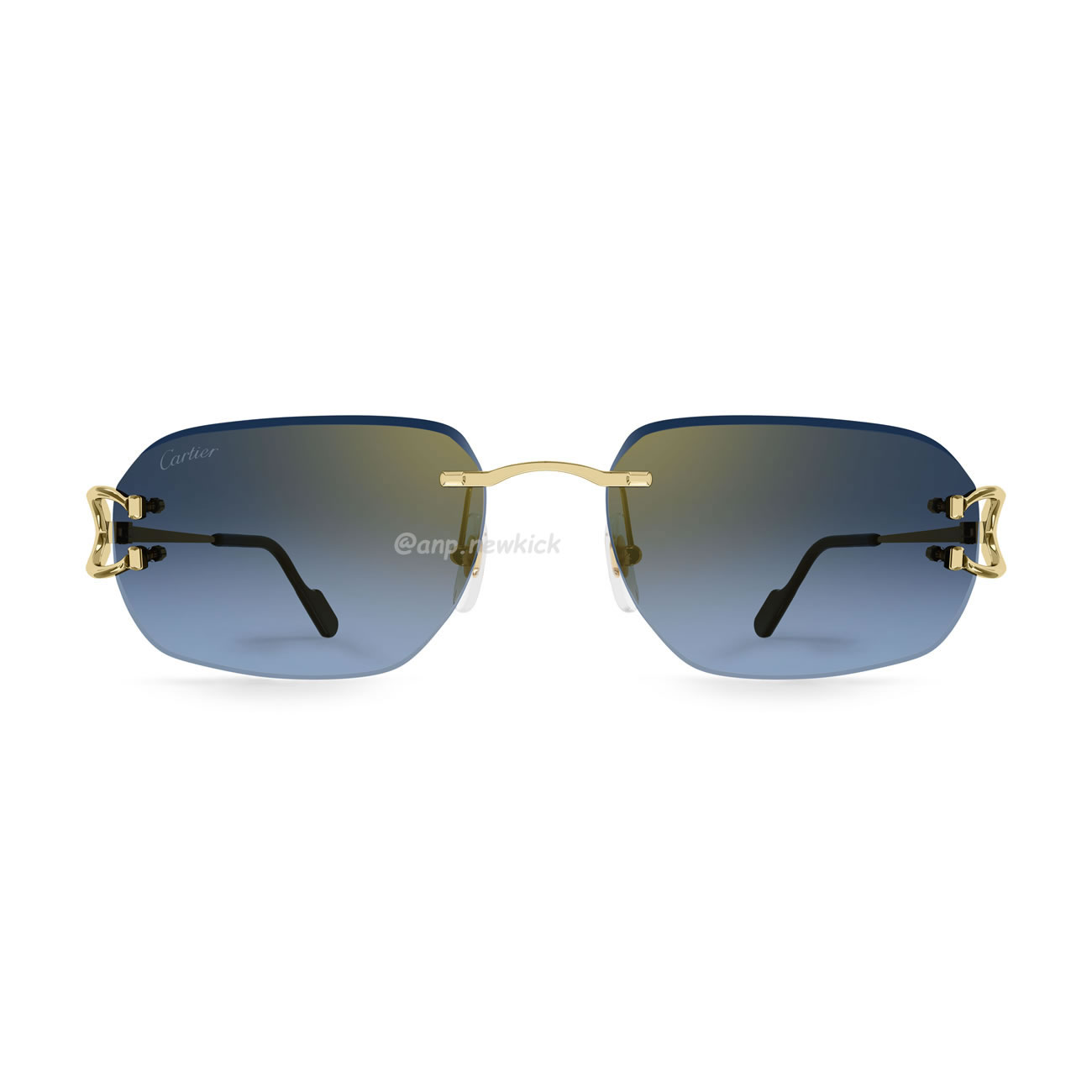 Cartier Ct0468s 58 Blue Gold Sunglasses (1) - newkick.app