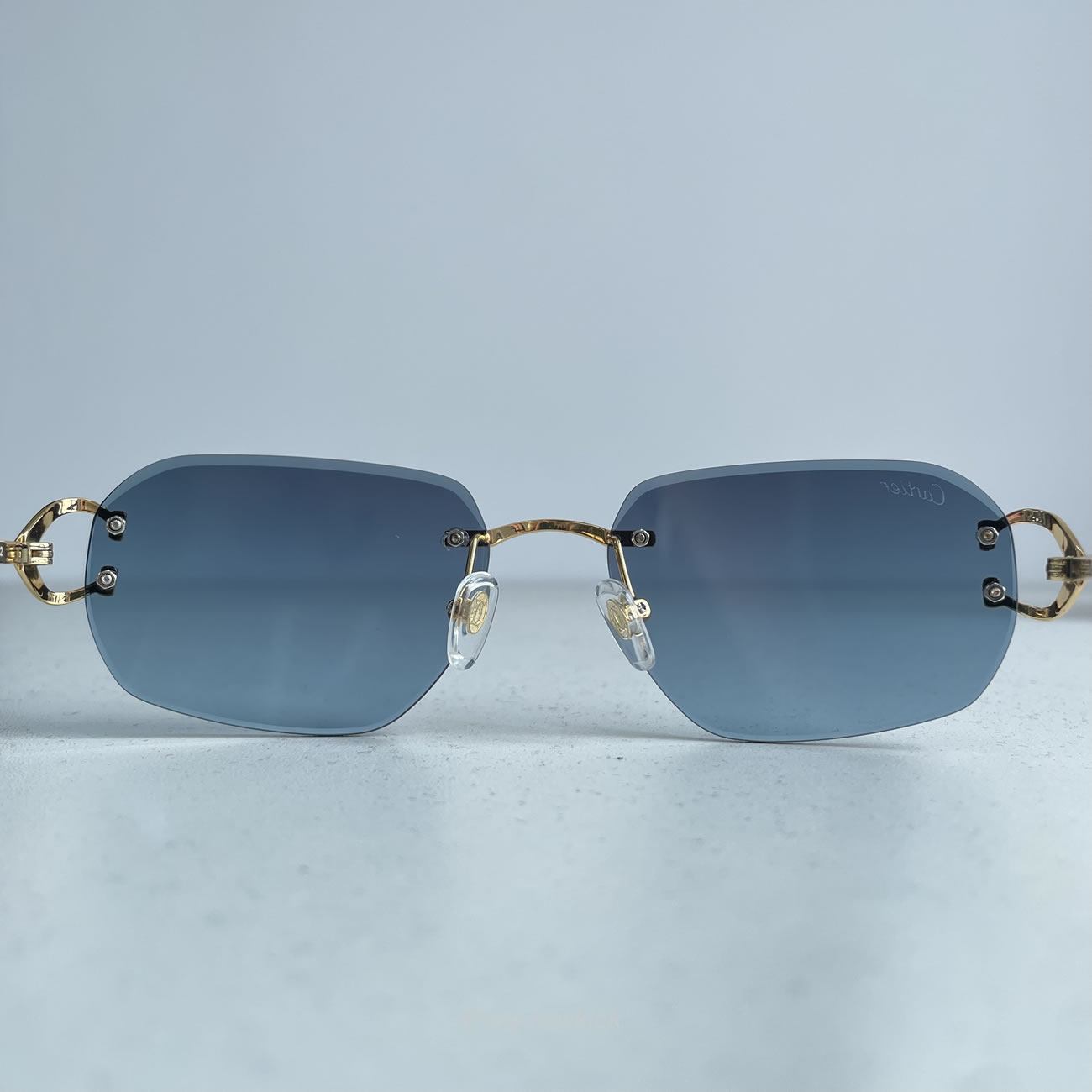 Cartier Ct0468s 58 Blue Gold Sunglasses (6) - newkick.app