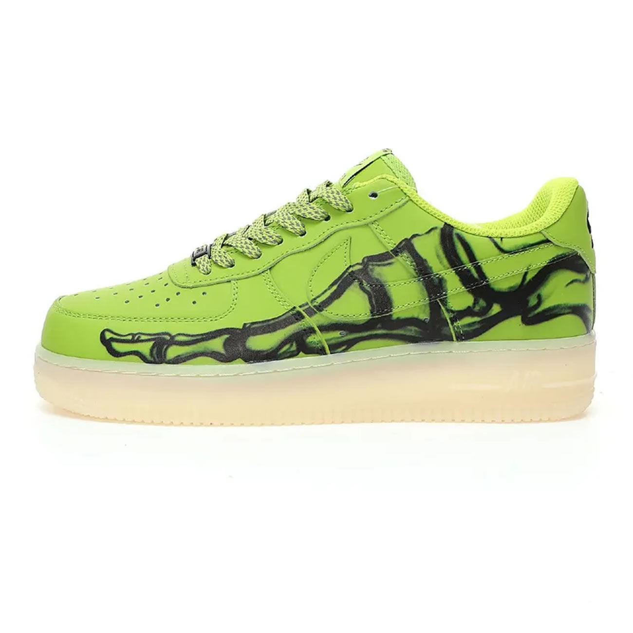 Air Nike Force 1 Qs Skeleton Green Black White Cw2288 111 (1) - newkick.app