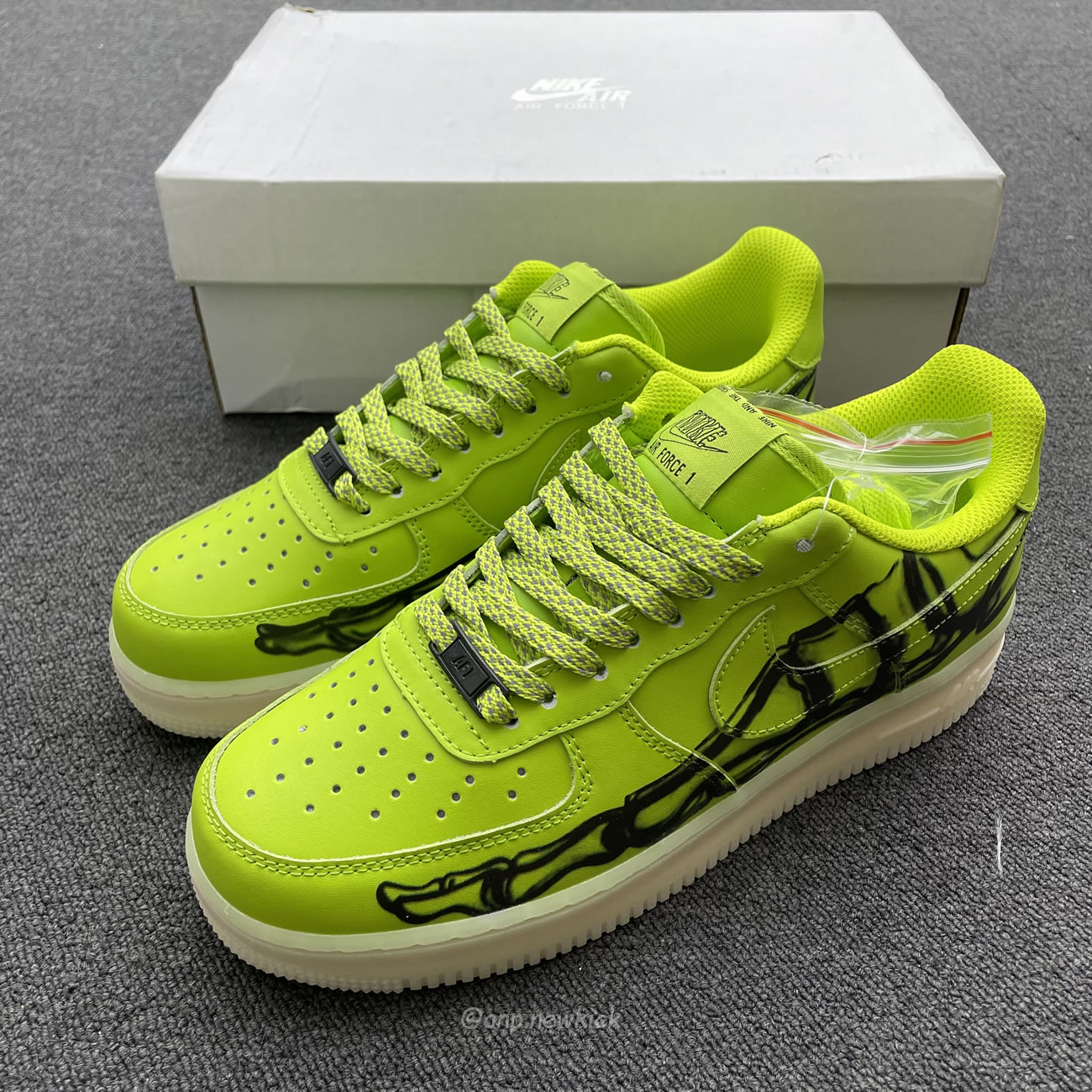 Air Nike Force 1 Qs Skeleton Green Black White Cw2288 111 (3) - newkick.app