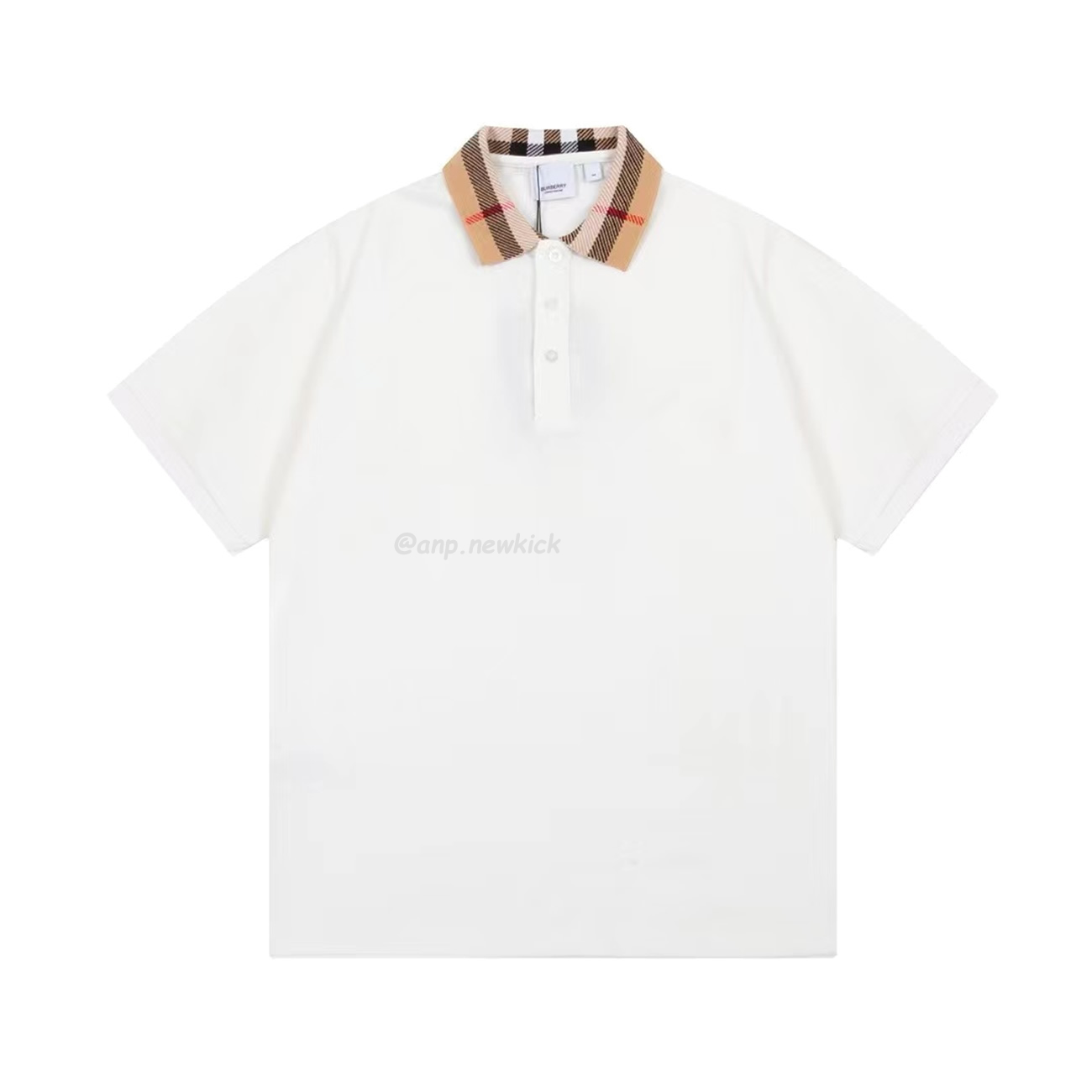 Burberry Polo Shirt Checkered White Black (11) - newkick.app