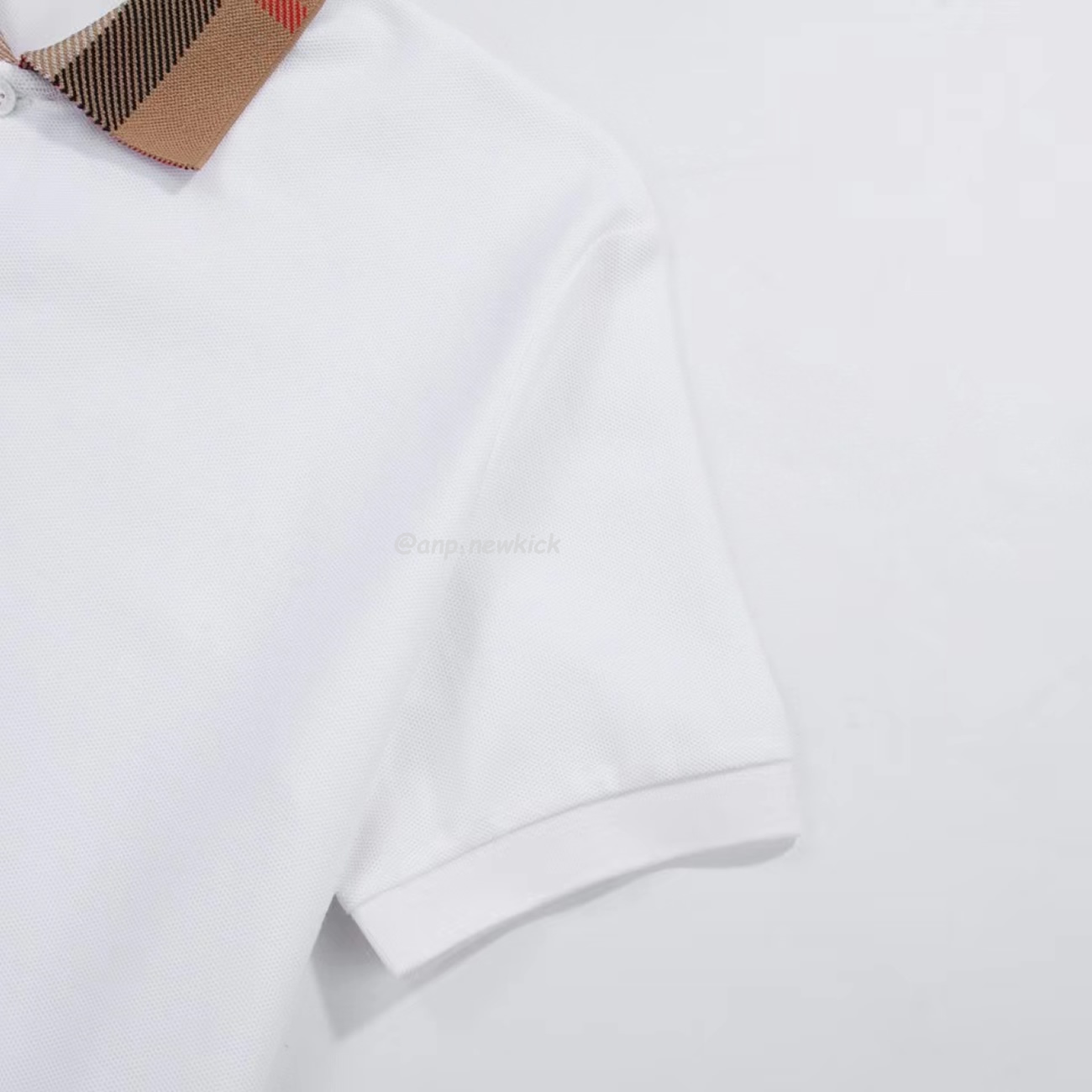 Burberry Polo Shirt Checkered White Black (3) - newkick.app