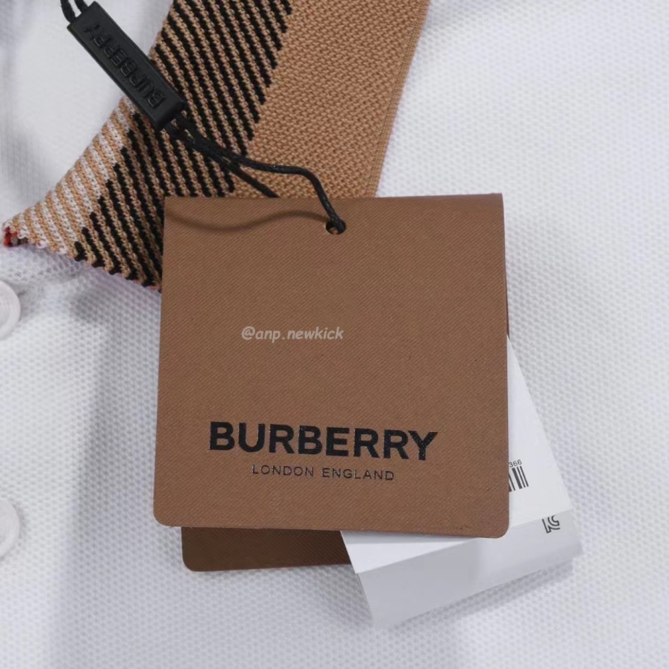 Burberry Polo Shirt Checkered White Black (4) - newkick.app