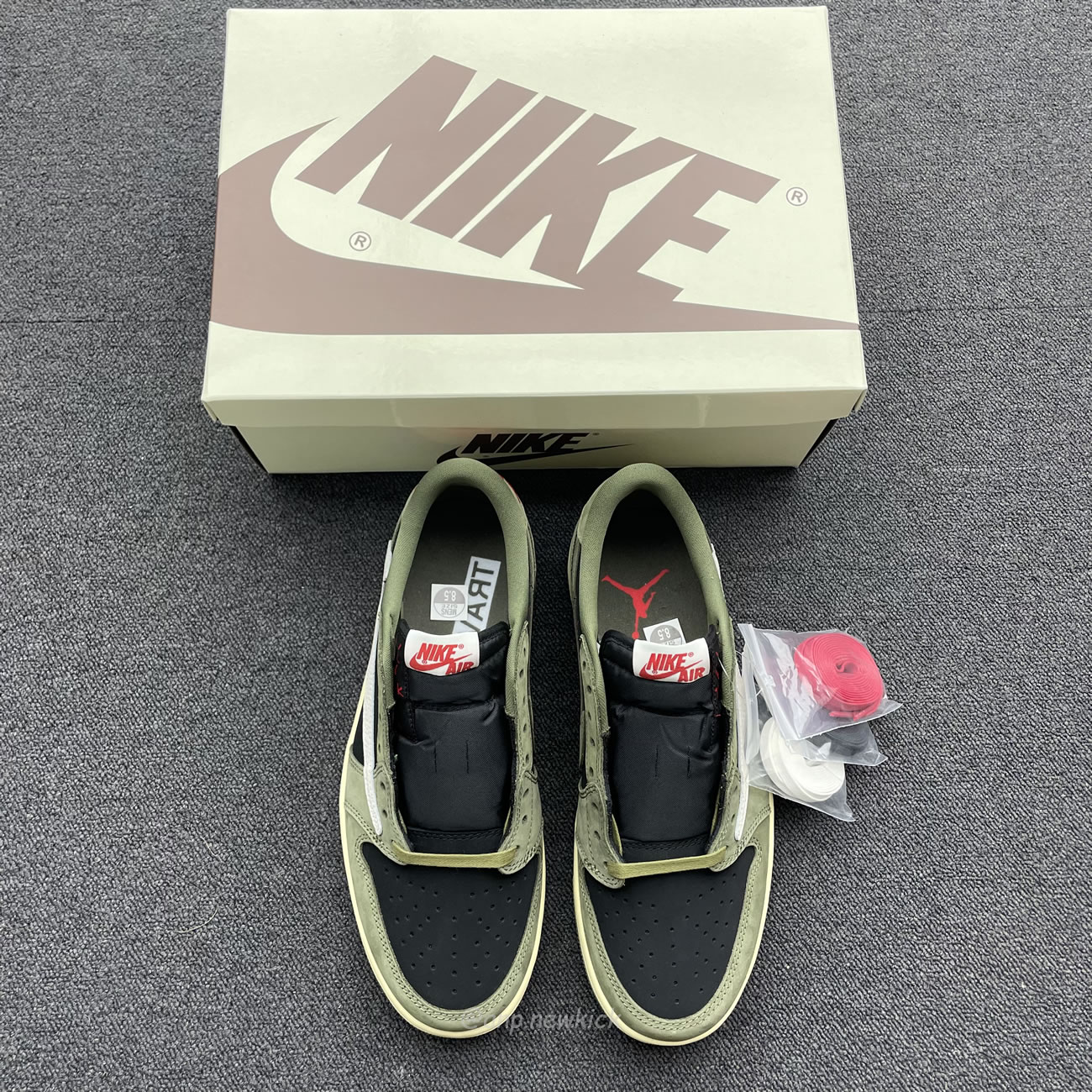 Travis Scott X Nike Air Jordan 1 Retro Low Og Sp Black Olive Dm7866 002 (12) - newkick.app