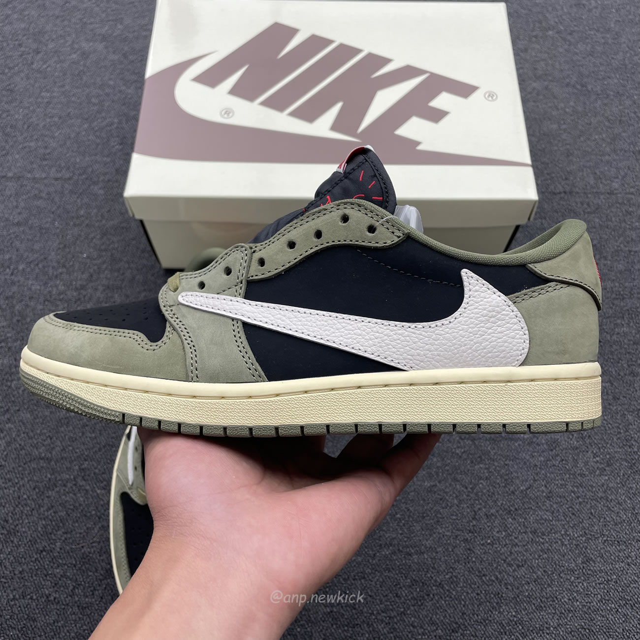 Travis Scott X Nike Air Jordan 1 Retro Low Og Sp Black Olive Dm7866 002 (6) - newkick.app