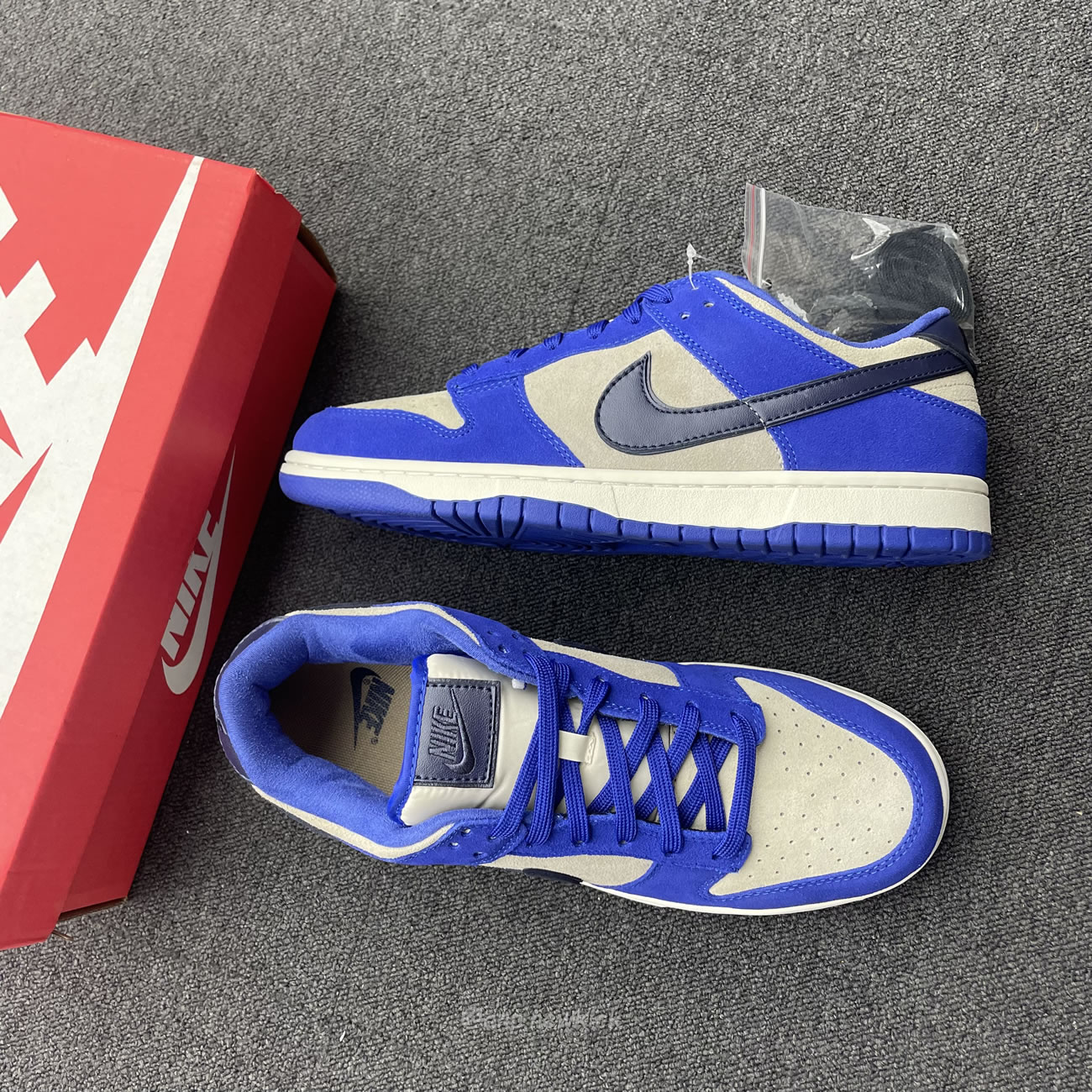 Nike Dunk Low Lx Blue Suede Womens Dv7411 400 (12) - newkick.app