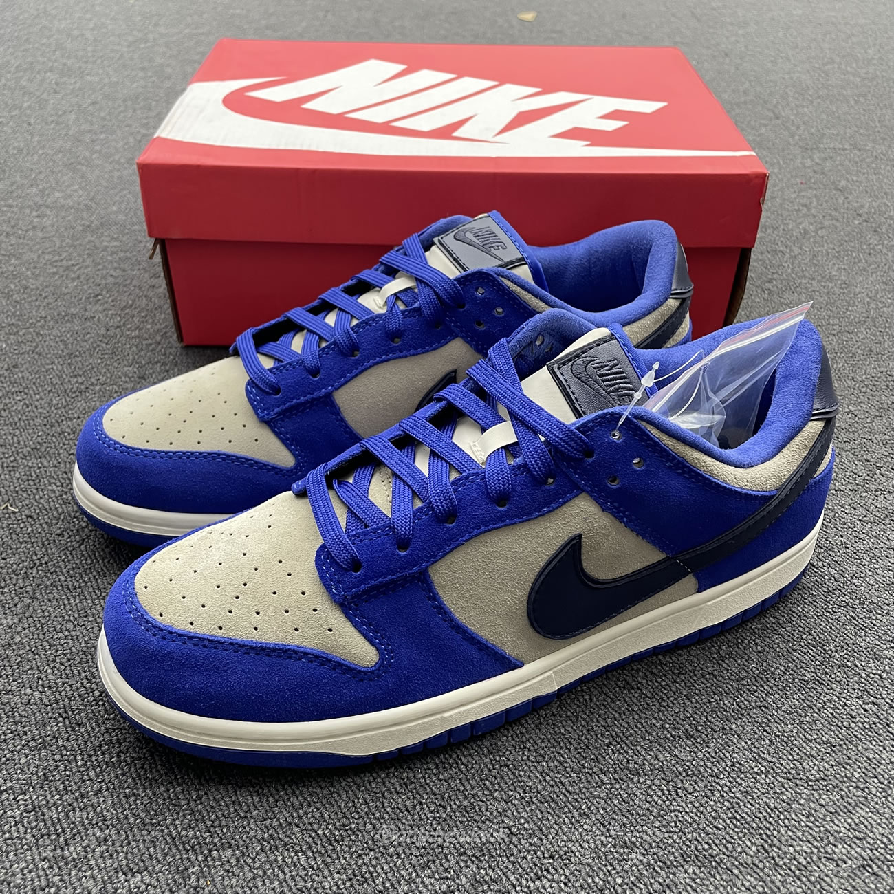 Nike Dunk Low Lx Blue Suede Womens Dv7411 400 (6) - newkick.app