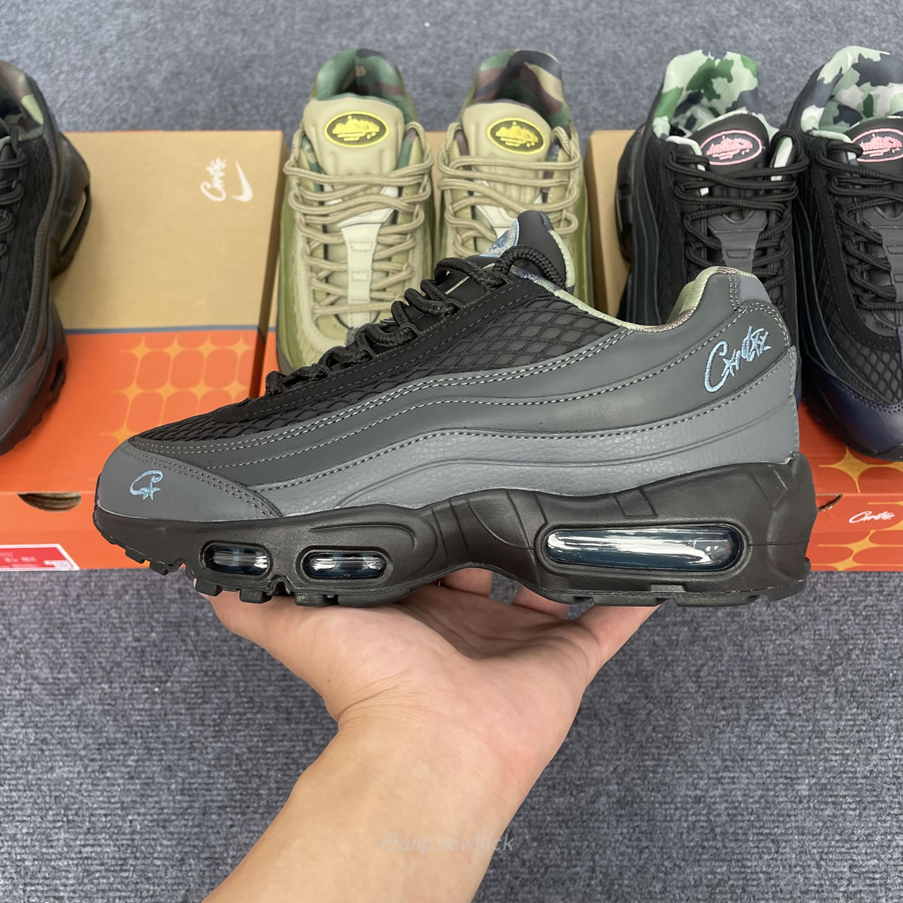 Nike Air Max 95 Sp Corteiz Pink Beam Fb2709 001 Gutta Green Fb2709 300 Aegean Storm Fb2709 002 (6) - newkick.app