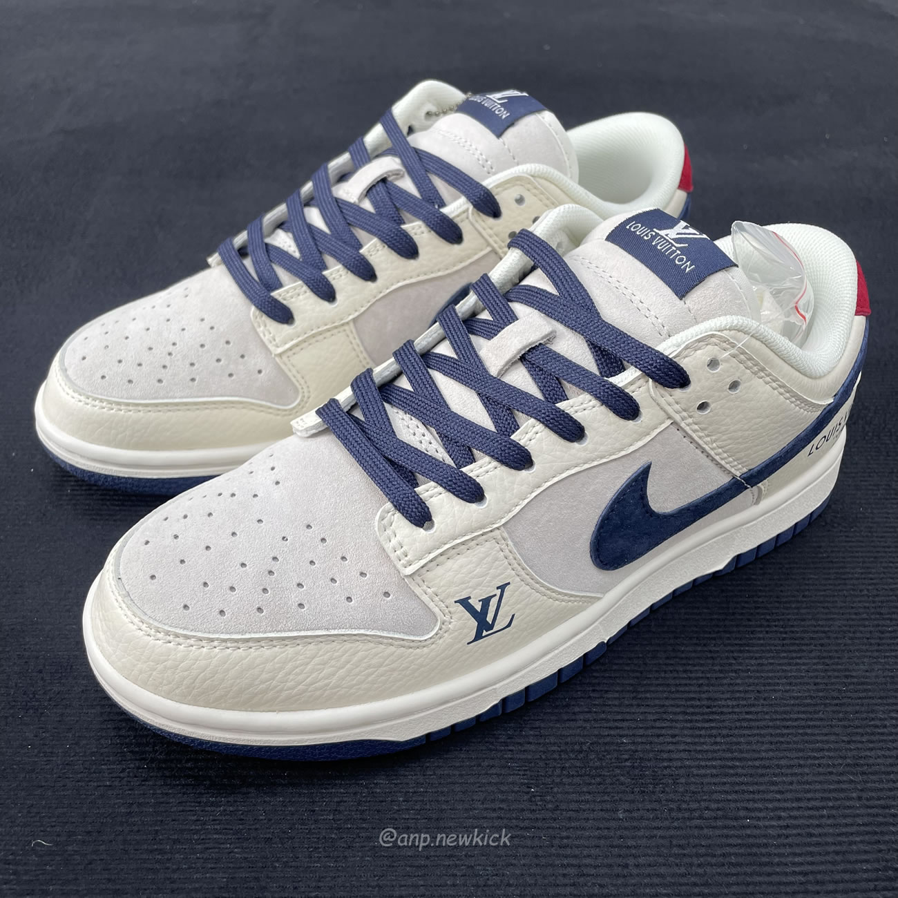 Nike Sb Dunk Low Lv Navy Blue Red Off White Fc1688 134 (5) - newkick.app