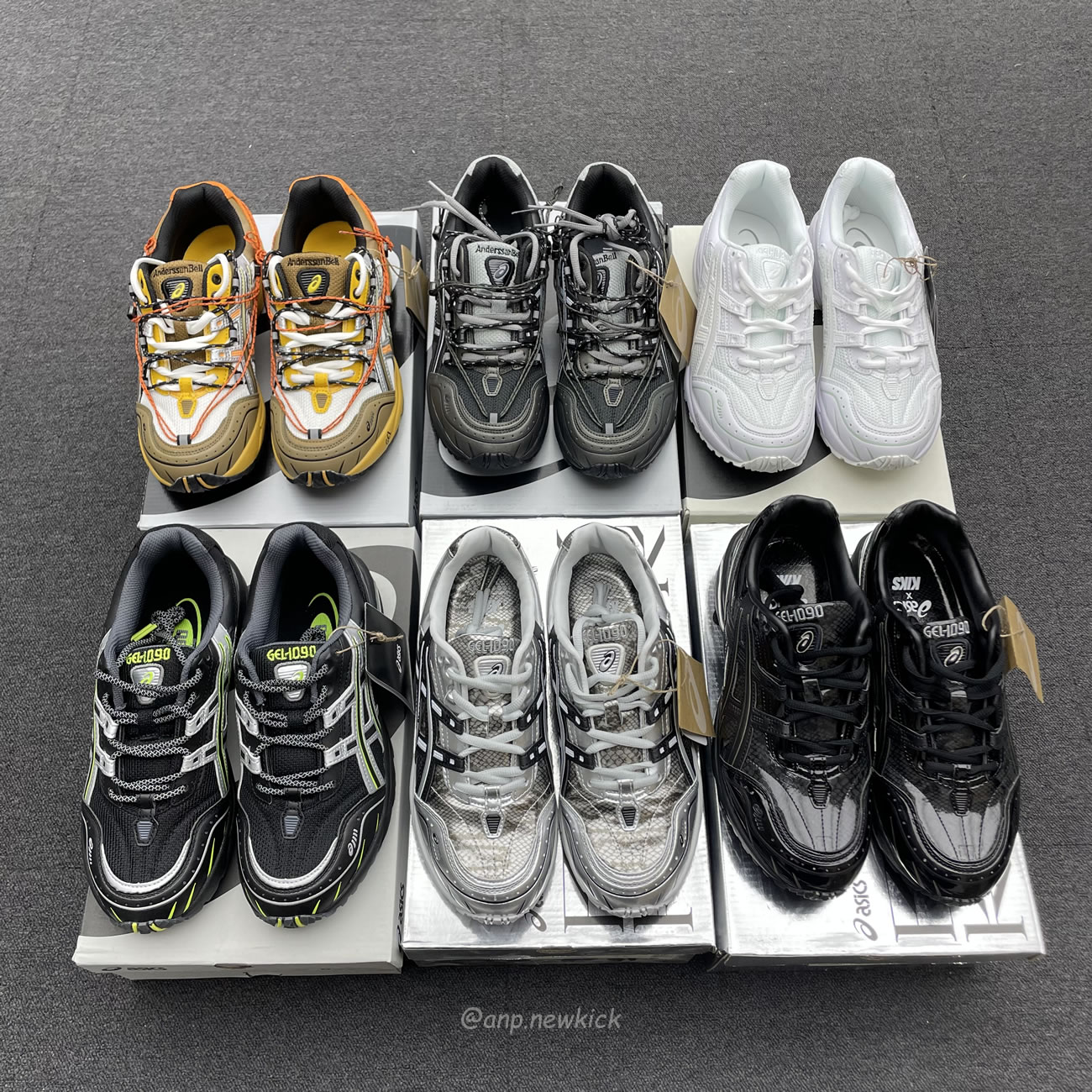 Asics Gel 1090 Black Pure Silver Andersson Bell White Orange (7) - newkick.app