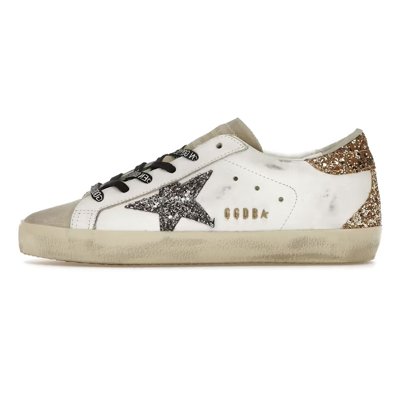 Golden Goose Super Star White Silver Gold Glitter Womens Gwf00102 (1) - newkick.app