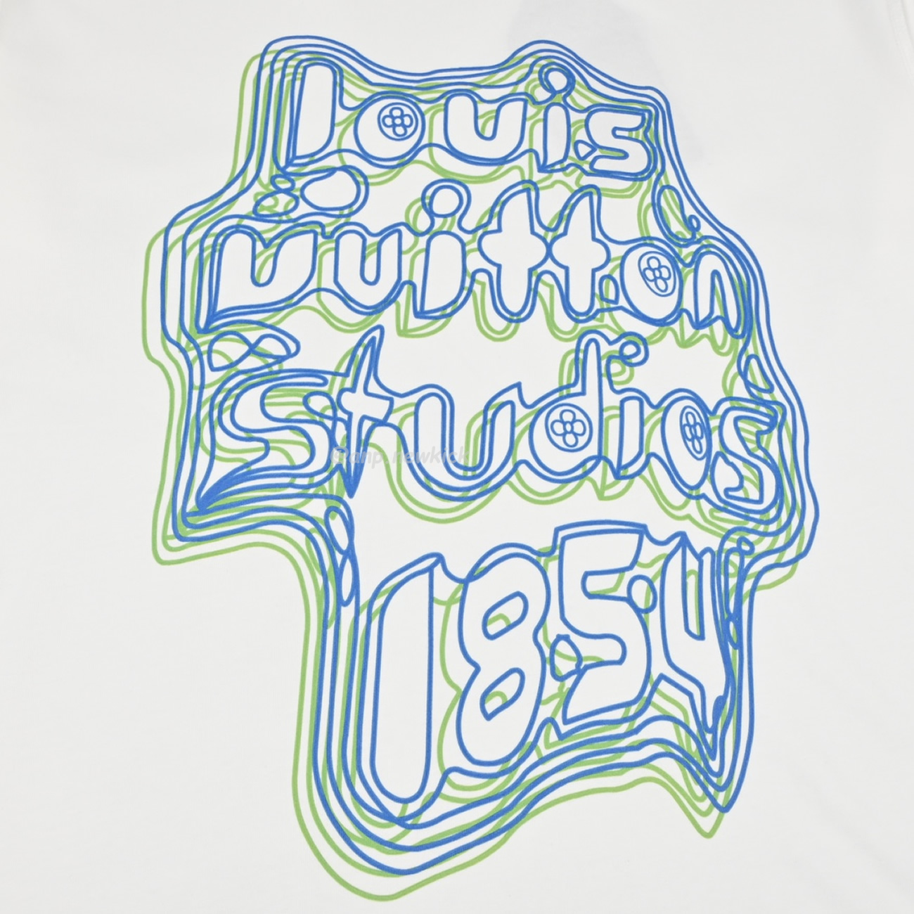 Louis Vuitton Geometric Curve Neon Printed Short Sleeved T Shirt (7) - newkick.app