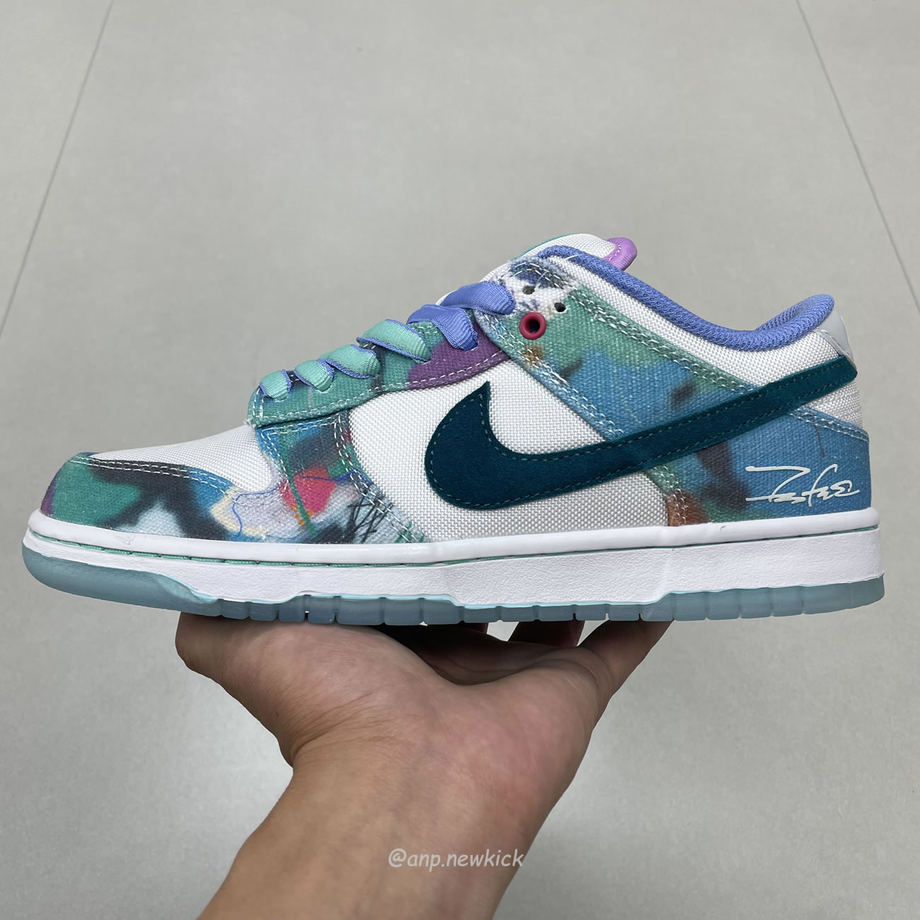 Nike Sb Dunk Low Futura Laboratories Bleached Aqua Hf6061 400 (9) - newkick.app