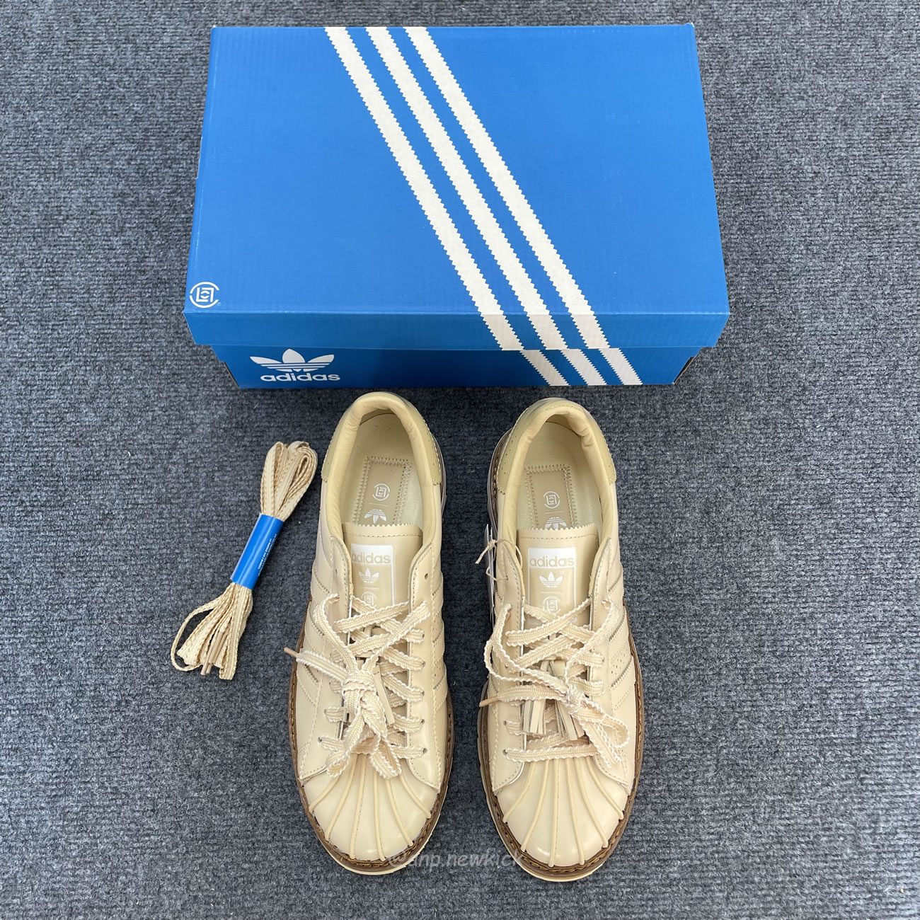 Adidas Superstar Clot By Edison Chen Milk Tea Jq6117 (5) - newkick.app