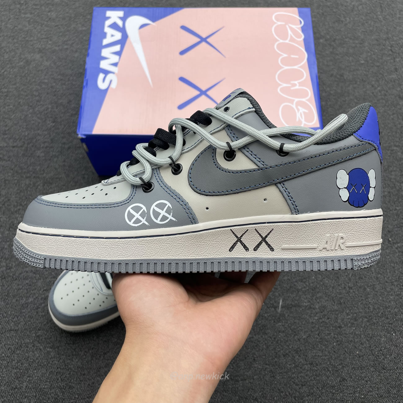 Nike Kaws X Air Force 1 Low Grey Royal Ks6869 333 (5) - newkick.app