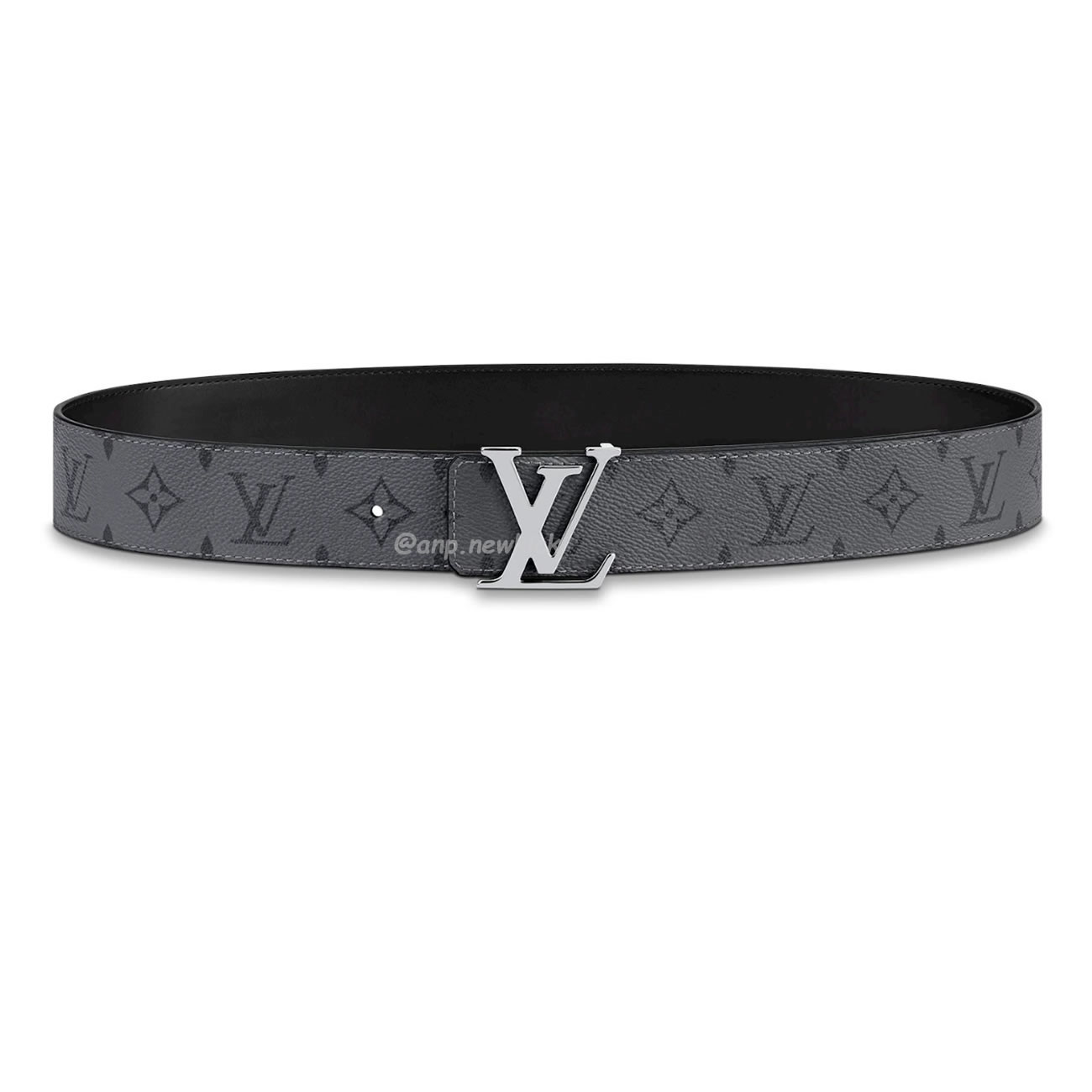 Louis Vuitton Reversible Belt Initiales Monogram Eclipse Reverse 40mm Gray M0285t (1) - newkick.app