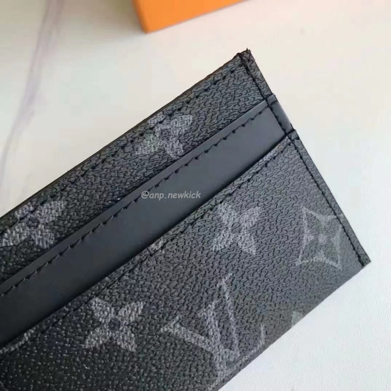 Louis Vuitton Card Holder Porte Cartes Double Monogram Eclipse Blackgrey M62170 (4) - newkick.app