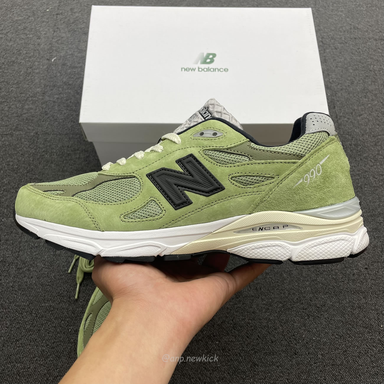 New Balance 990v3 Miusa Jjjjound Olive M990jd3 (5) - newkick.app