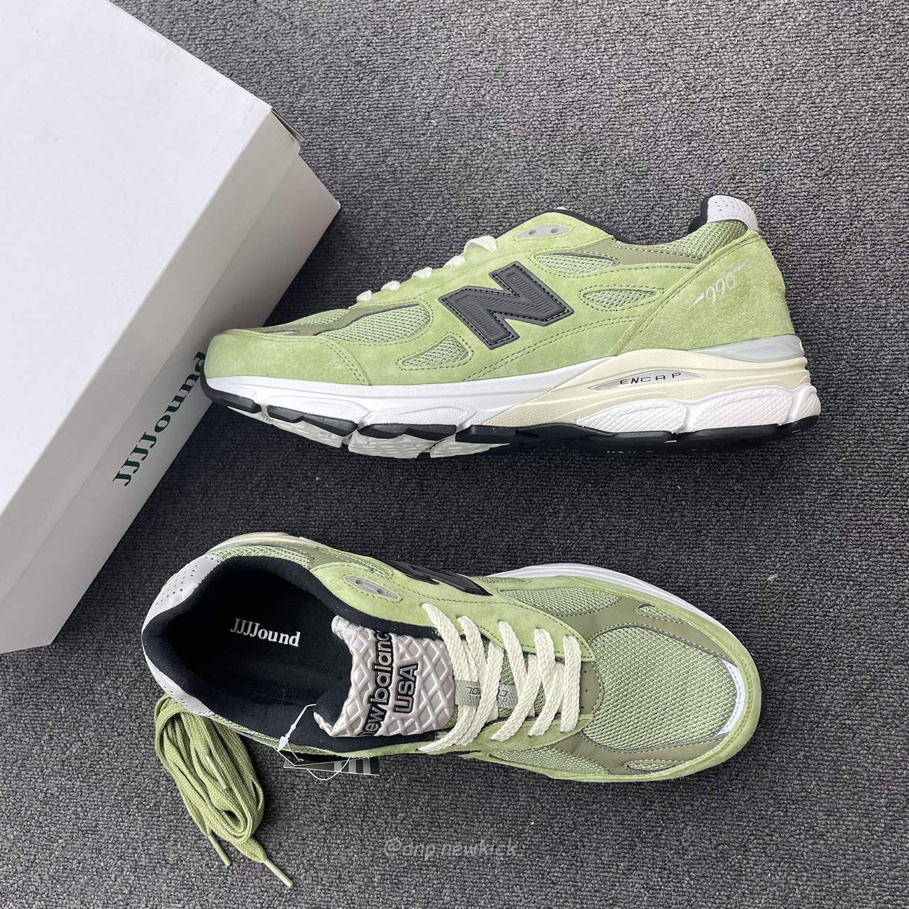 New Balance 990v3 Miusa Jjjjound Olive M990jd3 (9) - newkick.app