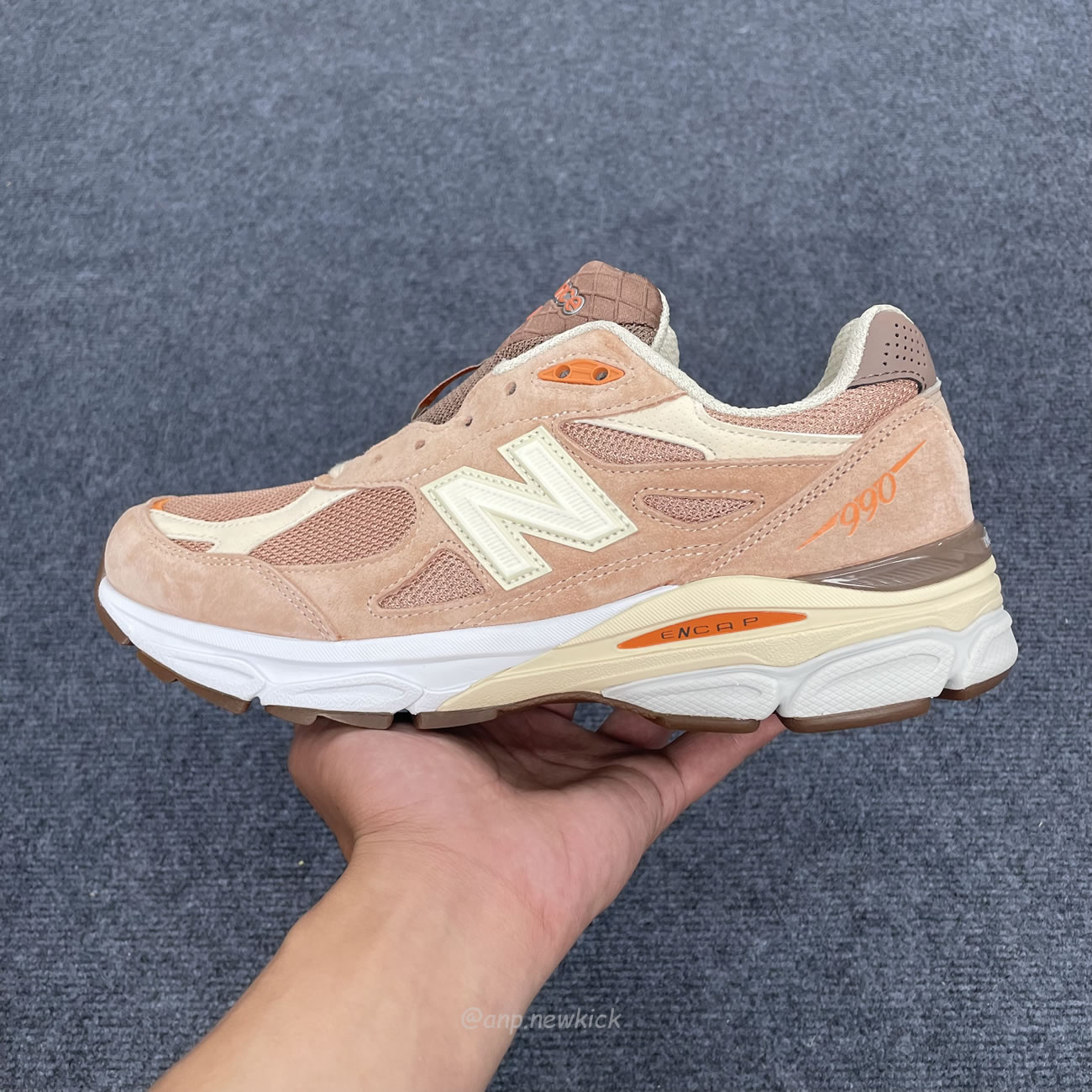 New Balance 990v3 Miusa Size Exclusive Orange Cream M990sz3 (4) - newkick.app