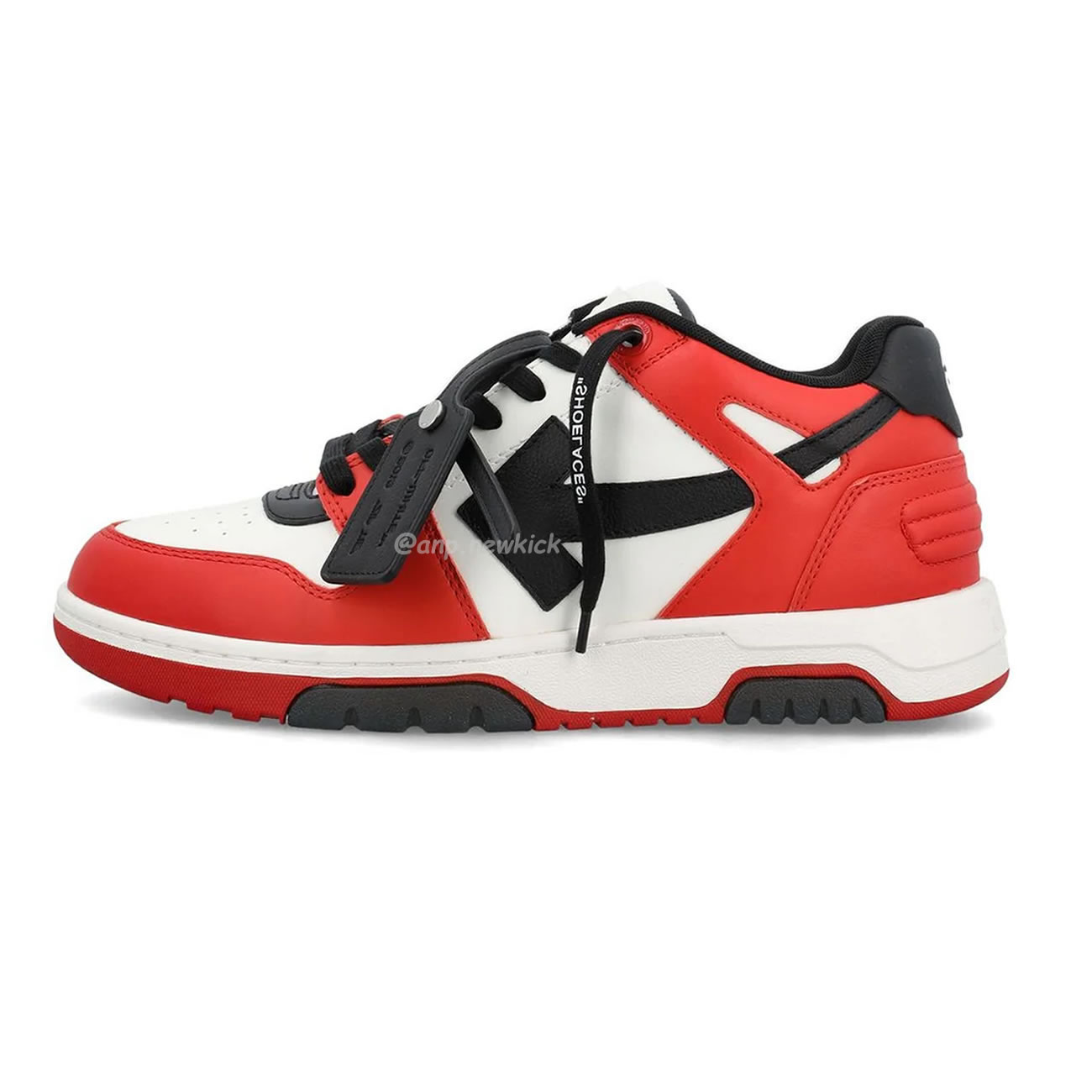 Off White Out Of Office Ooo Low Tops Black White Red Omia189s22lea0012510 (1) - newkick.app