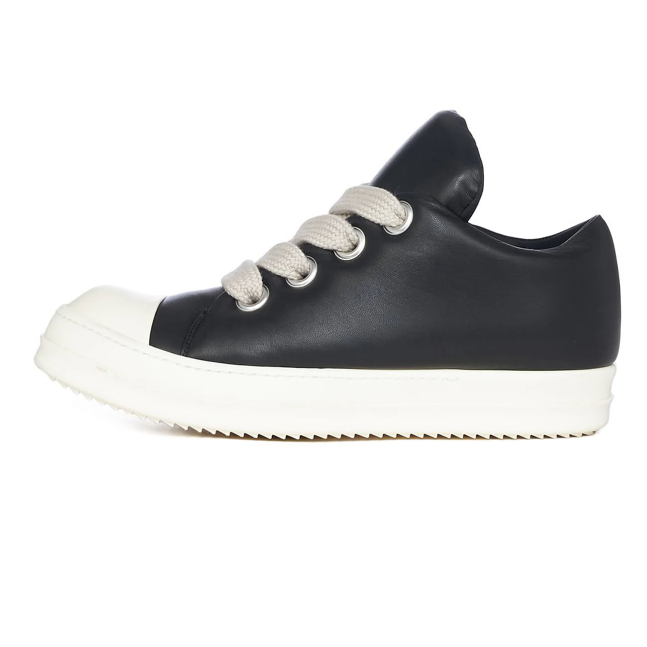 Rick Owens Jumbo Lace Padded Sneaks Low Black Acid Milk Ru02c7893 (21) - newkick.app