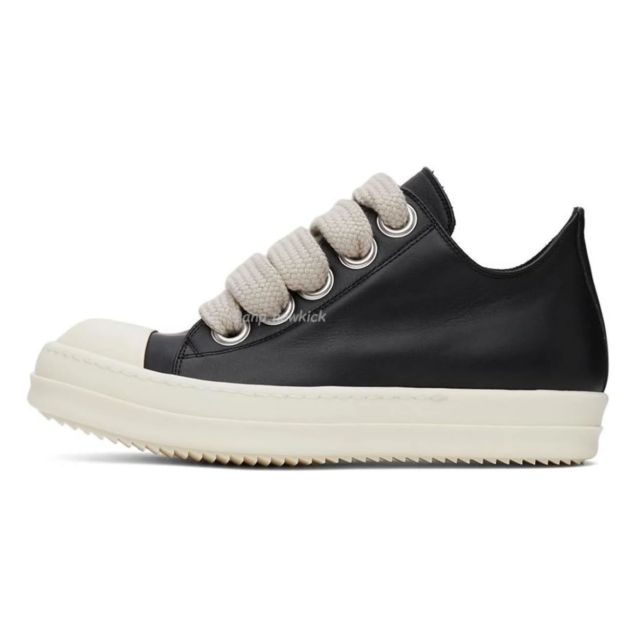 Rick Owens Jumbo Lace Padded Sneaks Low Black Acid Milk Ru02c7893 (22) - newkick.app