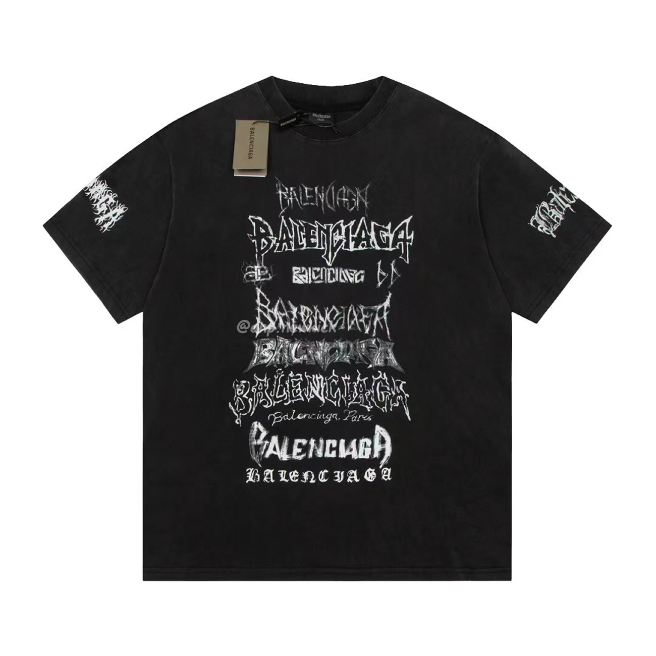 Balenciaga Sanskrit Alphabet Full Body Print Short Sleeve T Shirt (1) - newkick.app