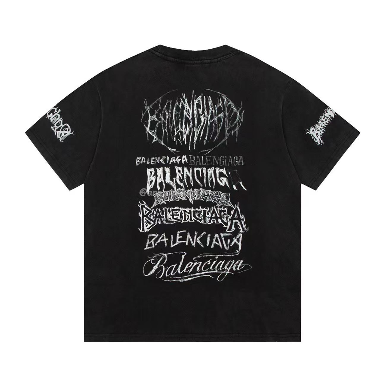 Balenciaga Sanskrit Alphabet Full Body Print Short Sleeve T Shirt (7) - newkick.app