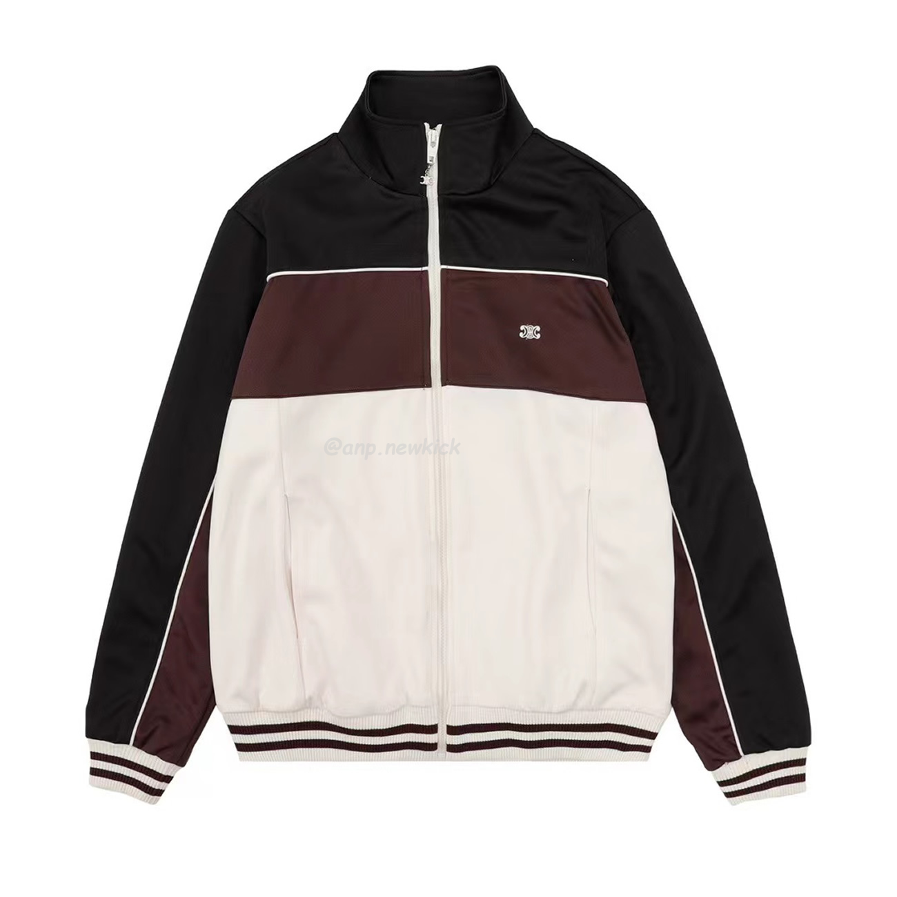 Celine Triomphe Logo Embroidered Zip Up Track Jacket (1) - newkick.app