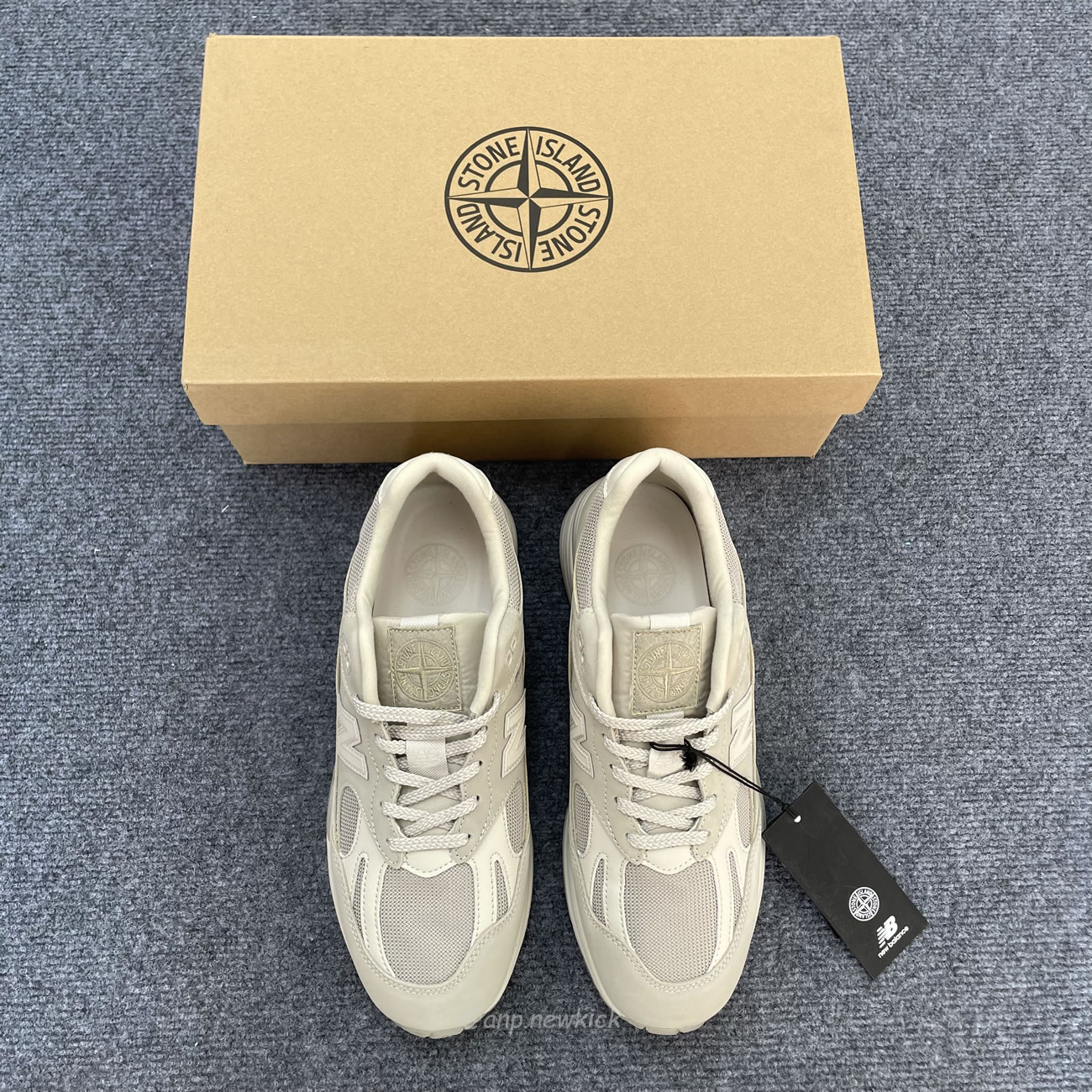 New Balance 991v2 Miuk Stone Island Ghost Pack Sand U991se2 (2) - newkick.app