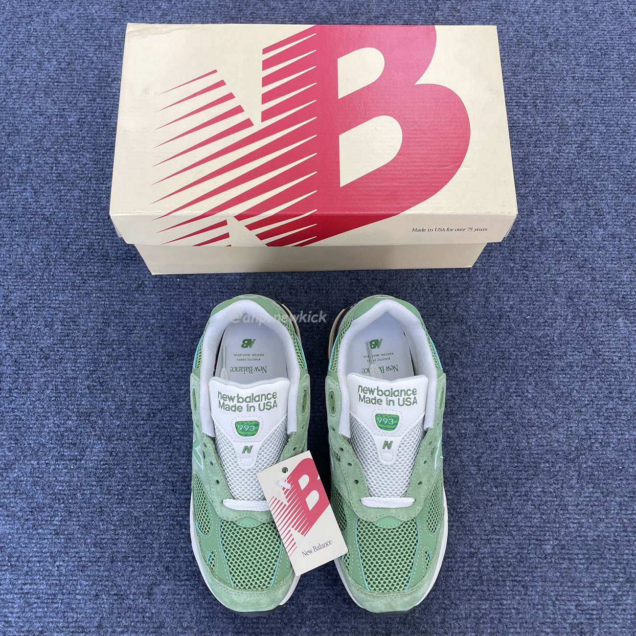 New Balance 993 Miusa Teddy Santis Chive U993gw (3) - newkick.app