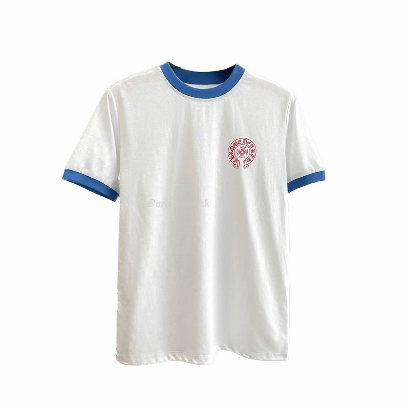 Chrome Hearts Horseshoe Logo Vintage White Short Sleeve Tee (1) - newkick.app