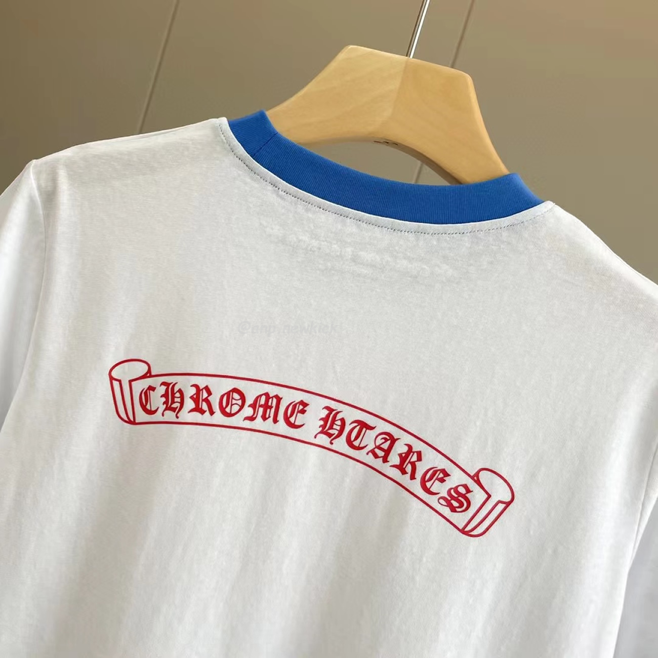 Chrome Hearts Horseshoe Logo Vintage White Short Sleeve Tee (11) - newkick.app