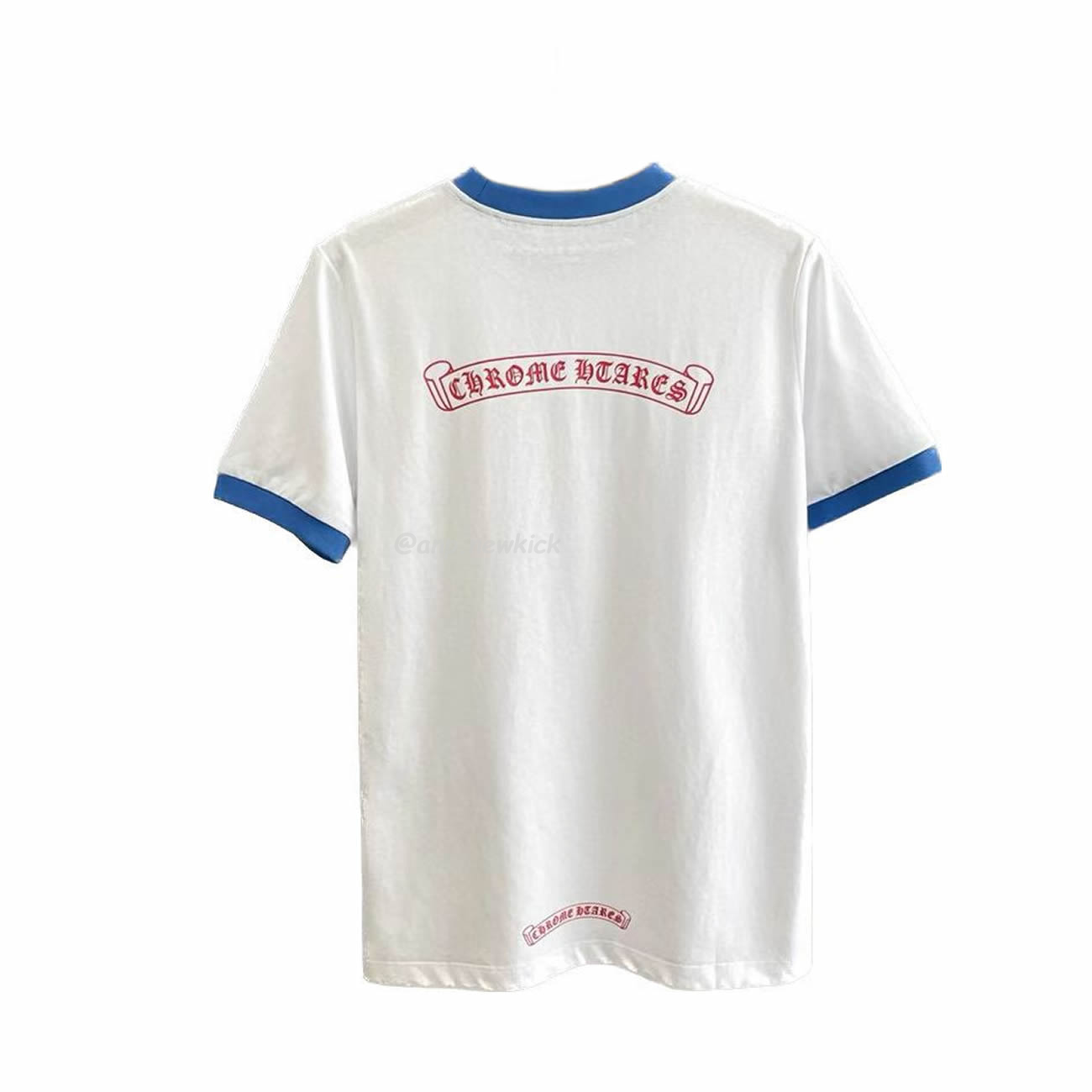 Chrome Hearts Horseshoe Logo Vintage White Short Sleeve Tee (6) - newkick.app