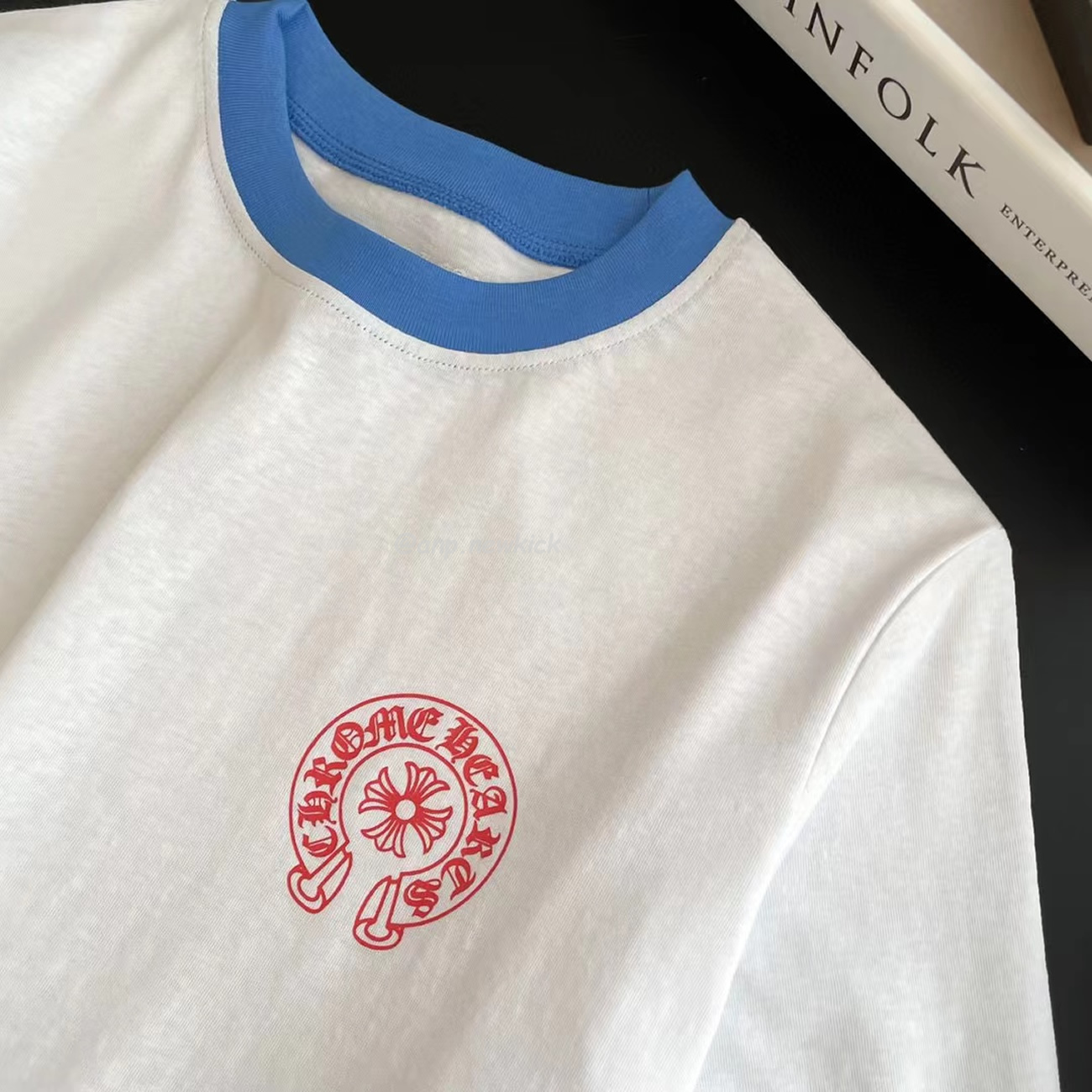 Chrome Hearts Horseshoe Logo Vintage White Short Sleeve Tee (9) - newkick.app