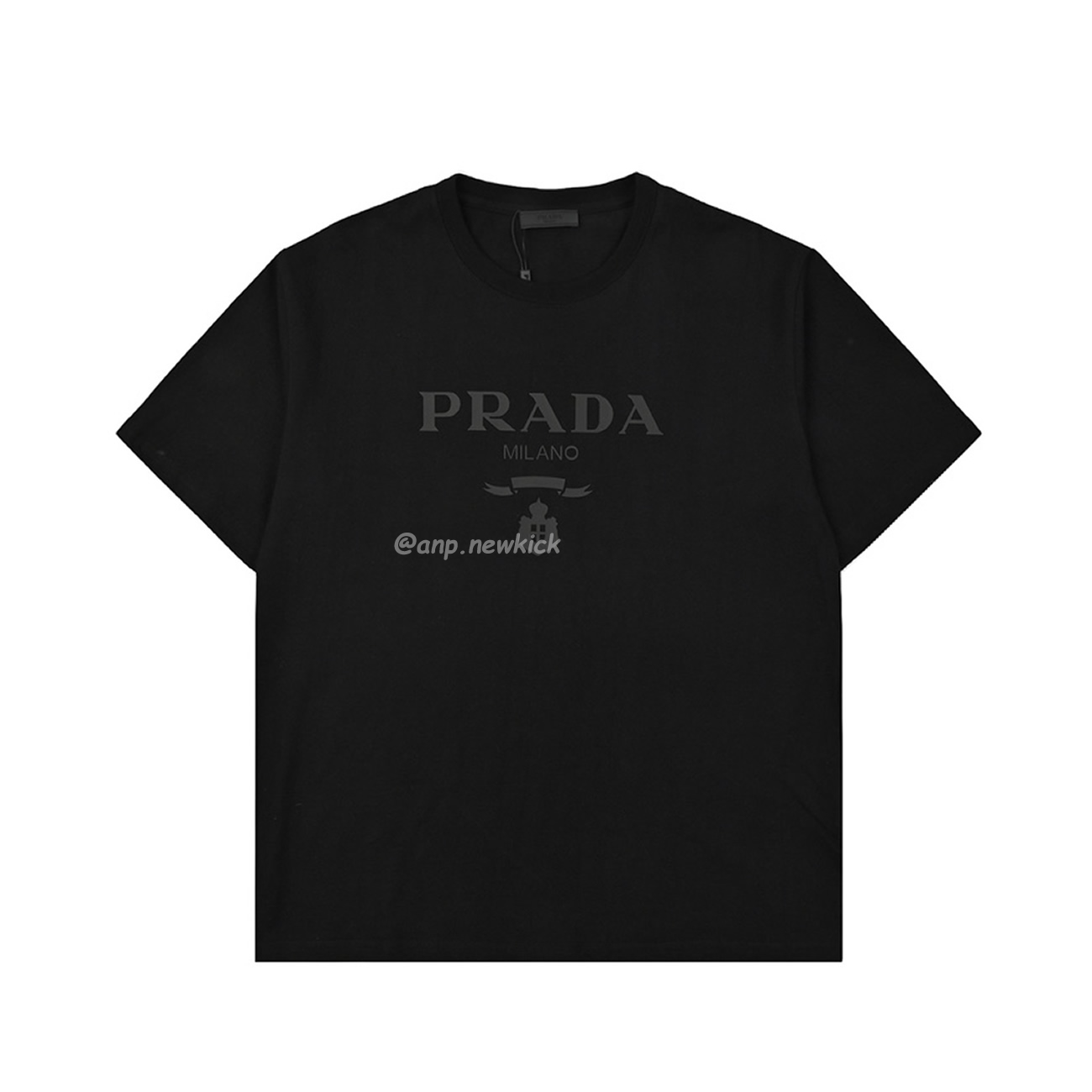 Prada Raised Logo Round Neck T Shirt (10) - newkick.app