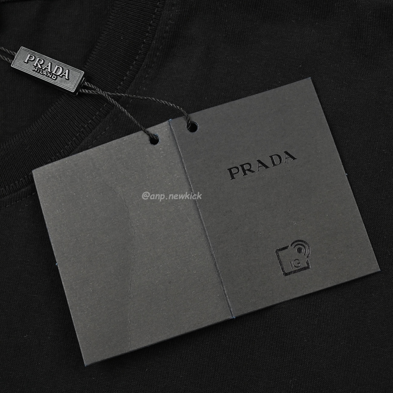 Prada Raised Logo Round Neck T Shirt (9) - newkick.app