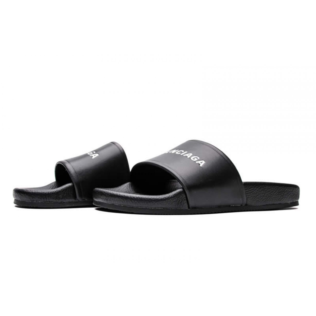 Balenciaga Slippers Dames For Men Women All Black White 506347 WAL00 9061