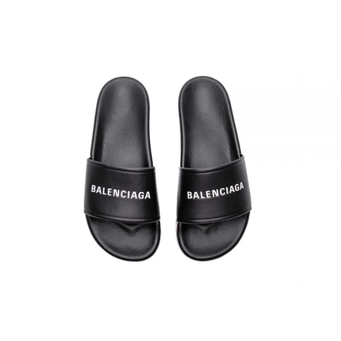 Balenciaga Slippers Dames For Men Women All Black White 506347 WAL00 9061