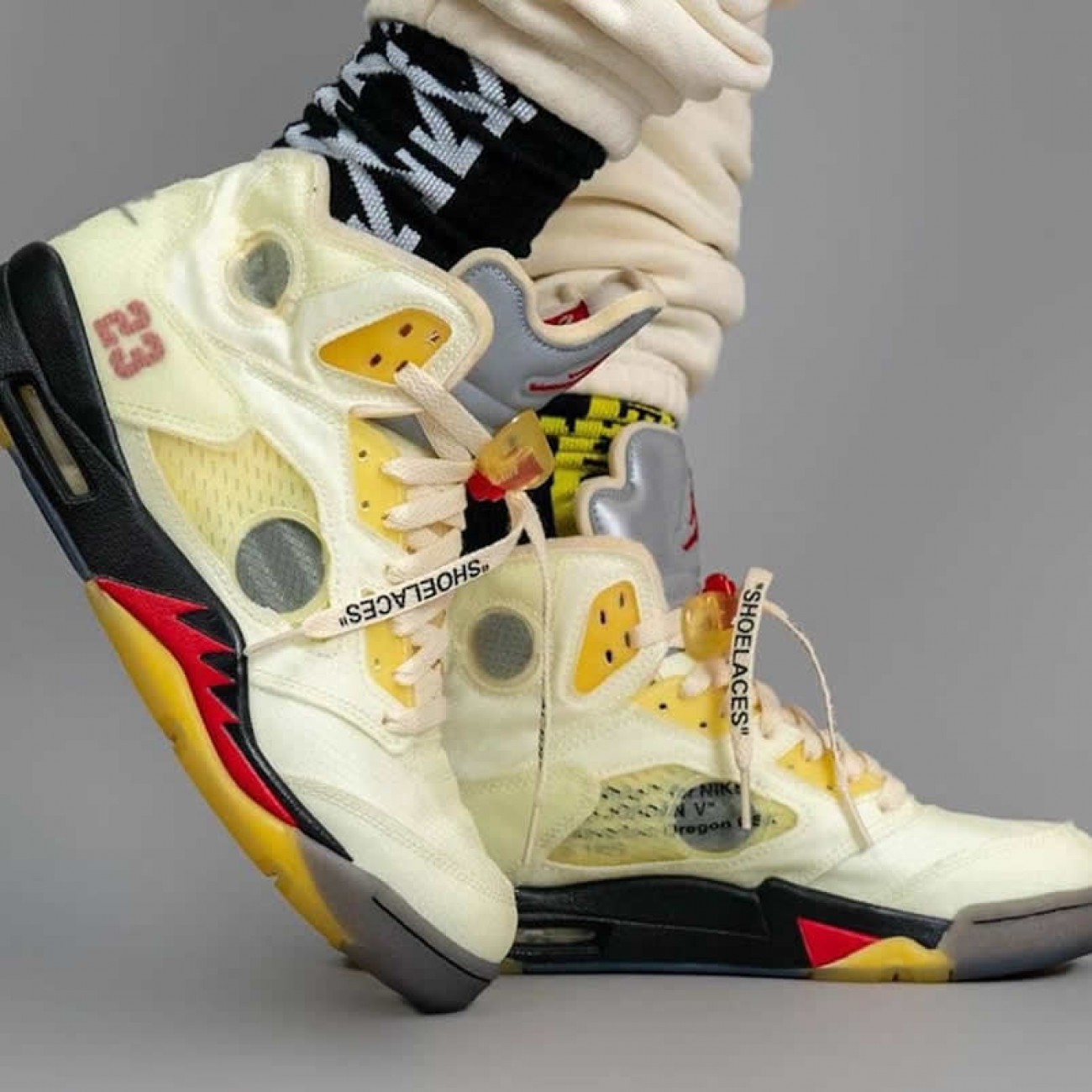 Off-White x Air Jordan 5 "Sail" New Release Date DH8565-100