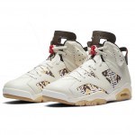 Air Jordan 6 Retro Quai 54 2020 "Sail Baroque Brown" CZ4152-100