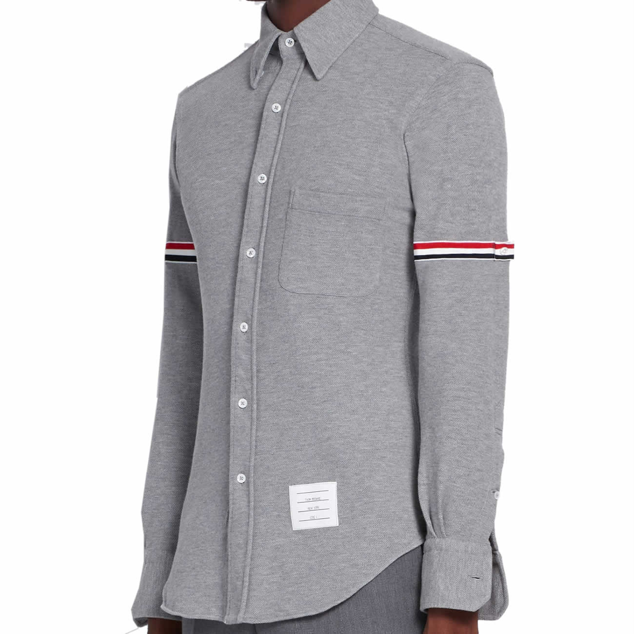 Thom Browne Rwb Armband Shirt Black & Grey