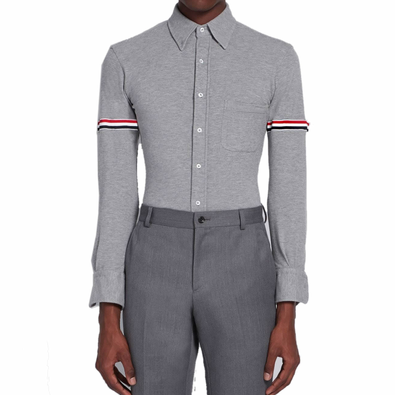 Thom Browne Rwb Armband Shirt Black & Grey